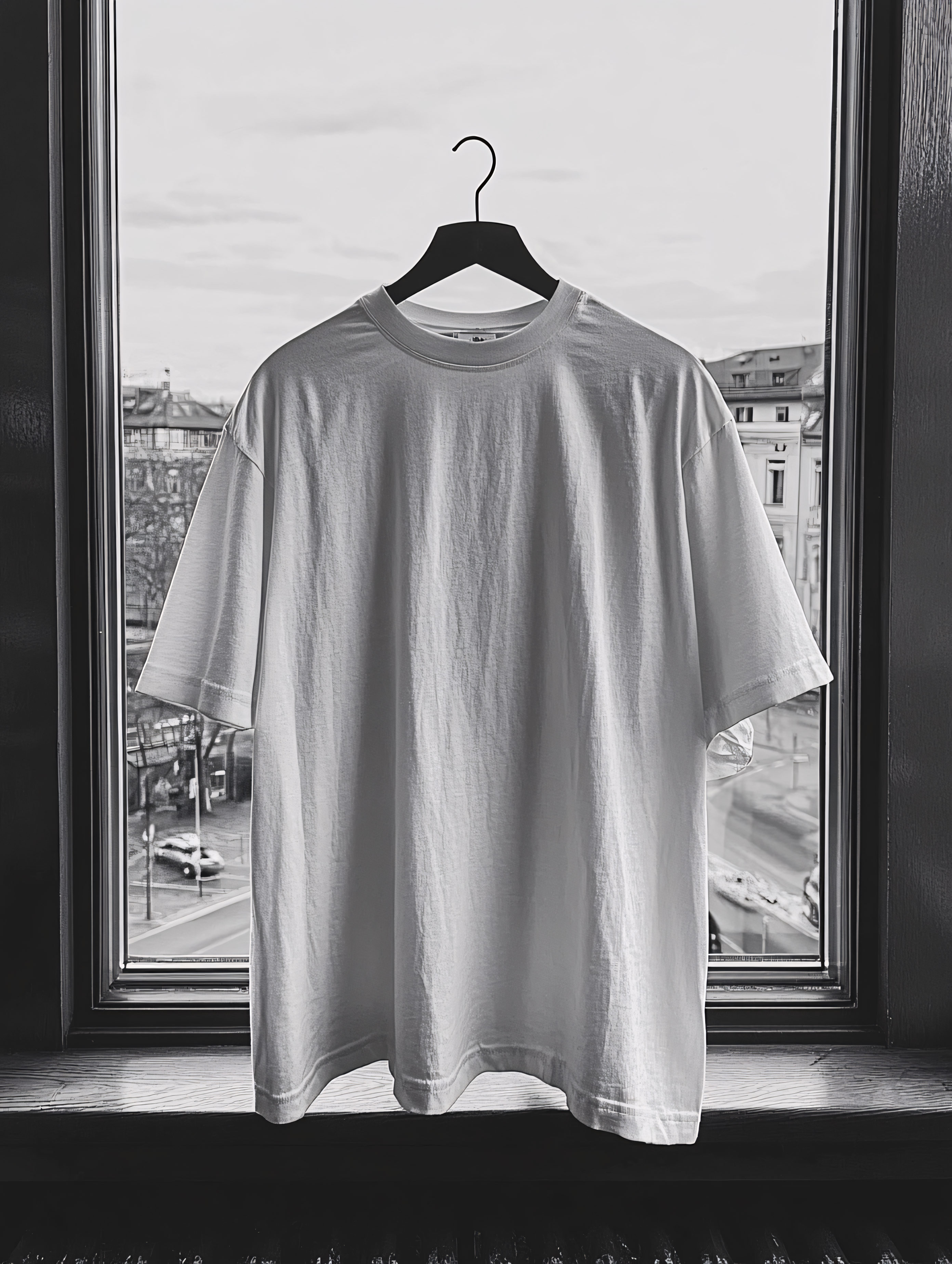 T-Shirt On Hanger By Window