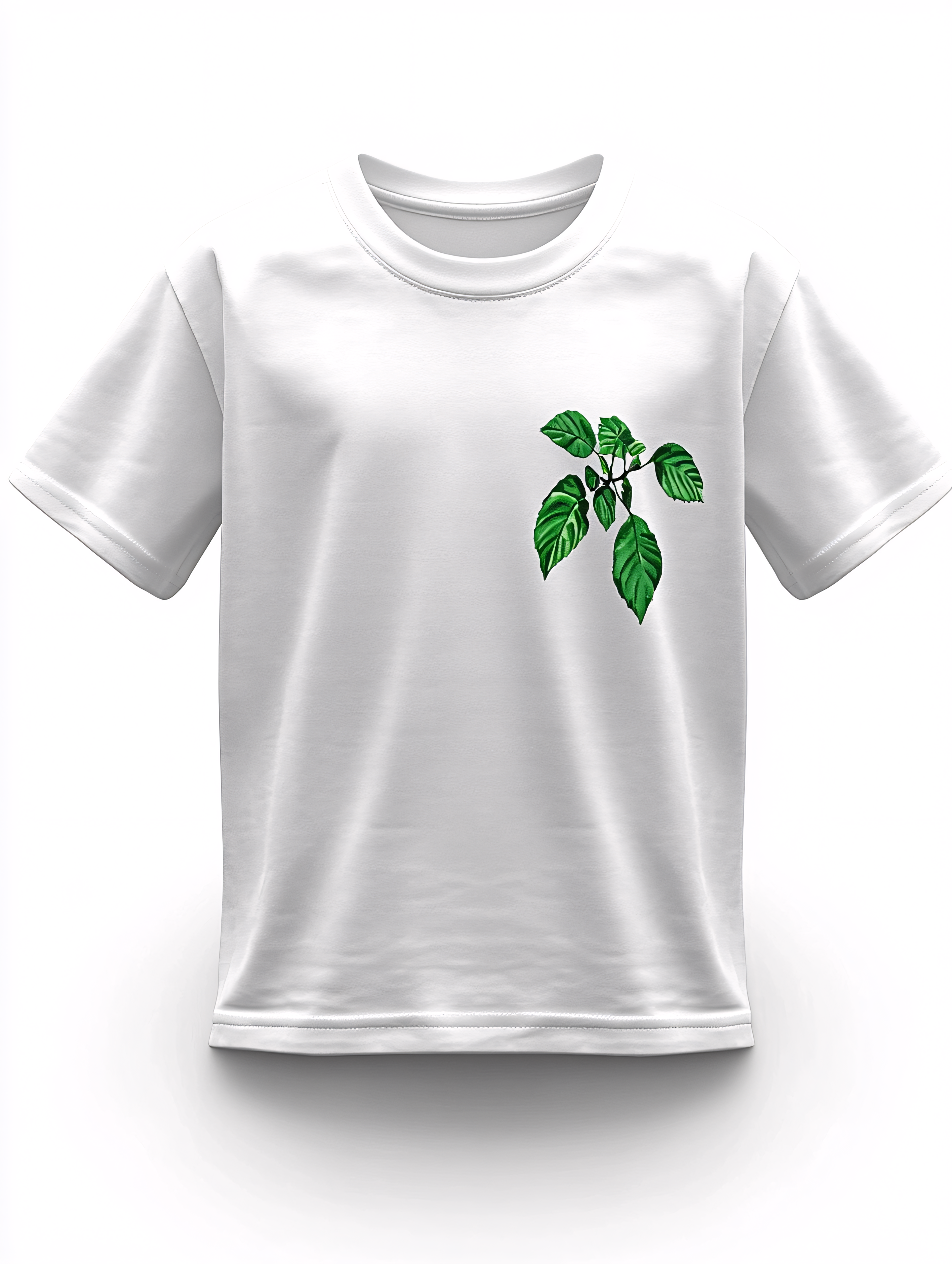 T-Shirt With Leaf Design