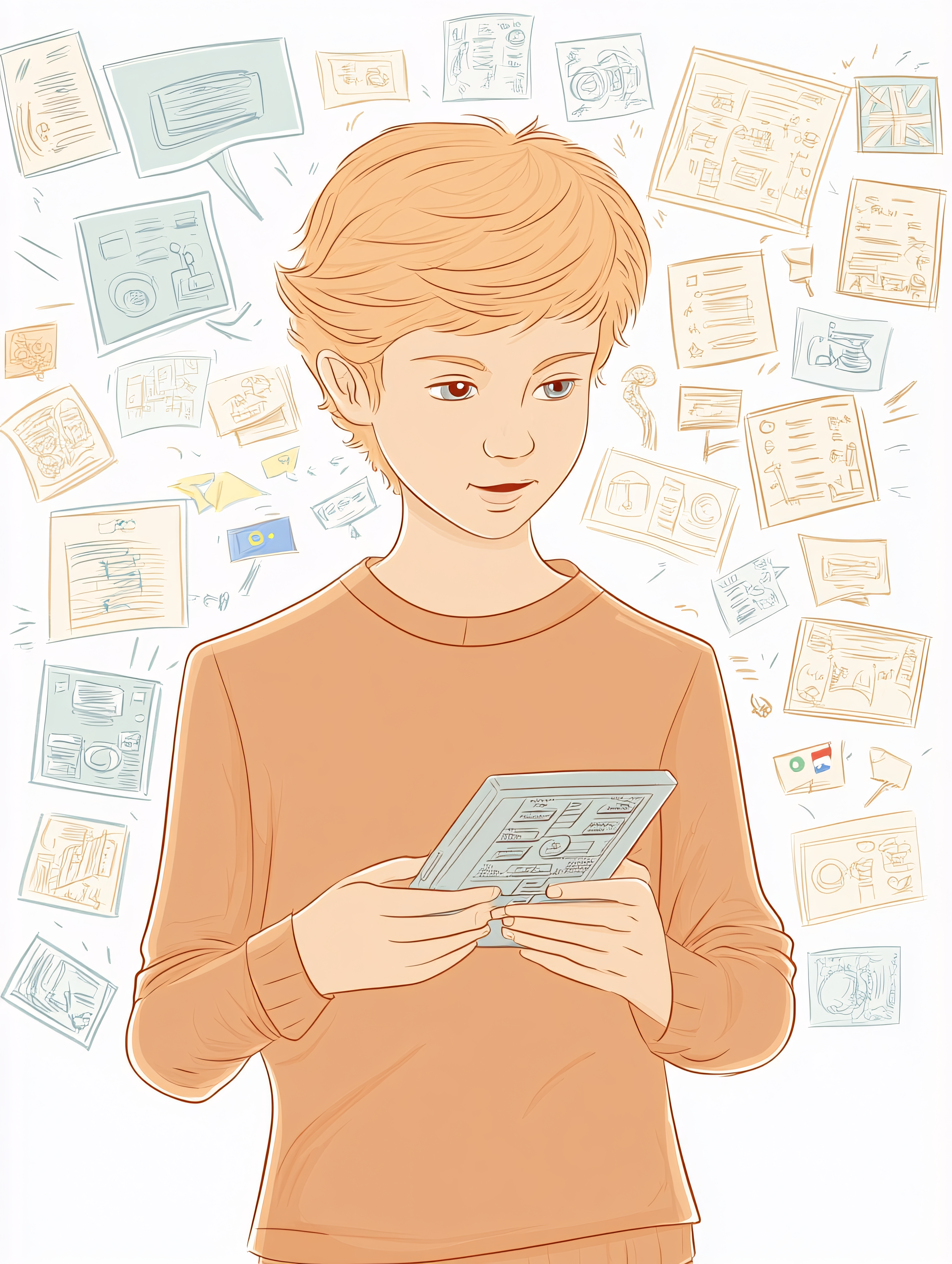 Tablet User Reading