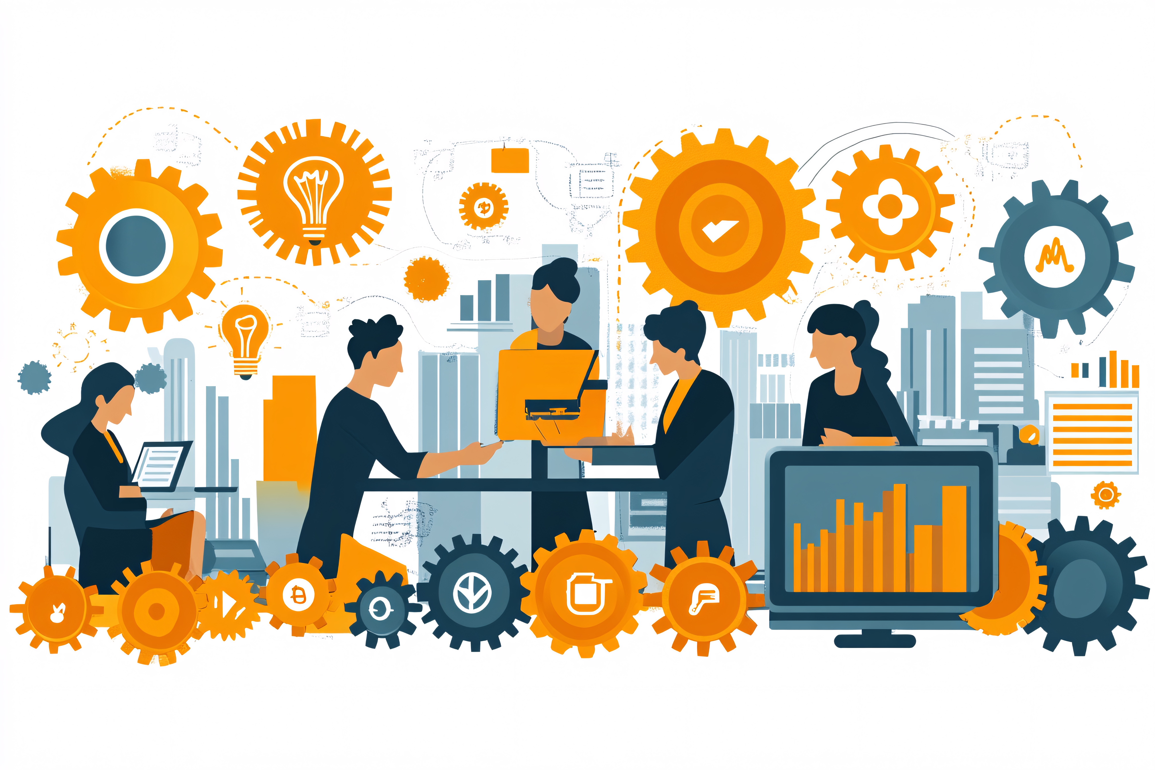 Teamwork and Innovation Concept