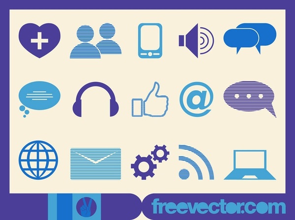 Tech Icons Free Vector