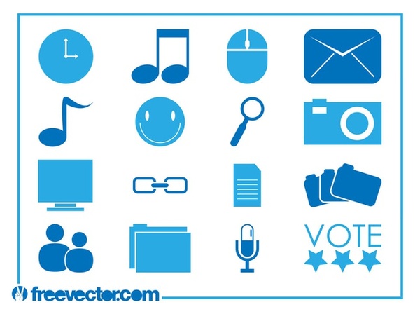 Tech Icons s Free Vector