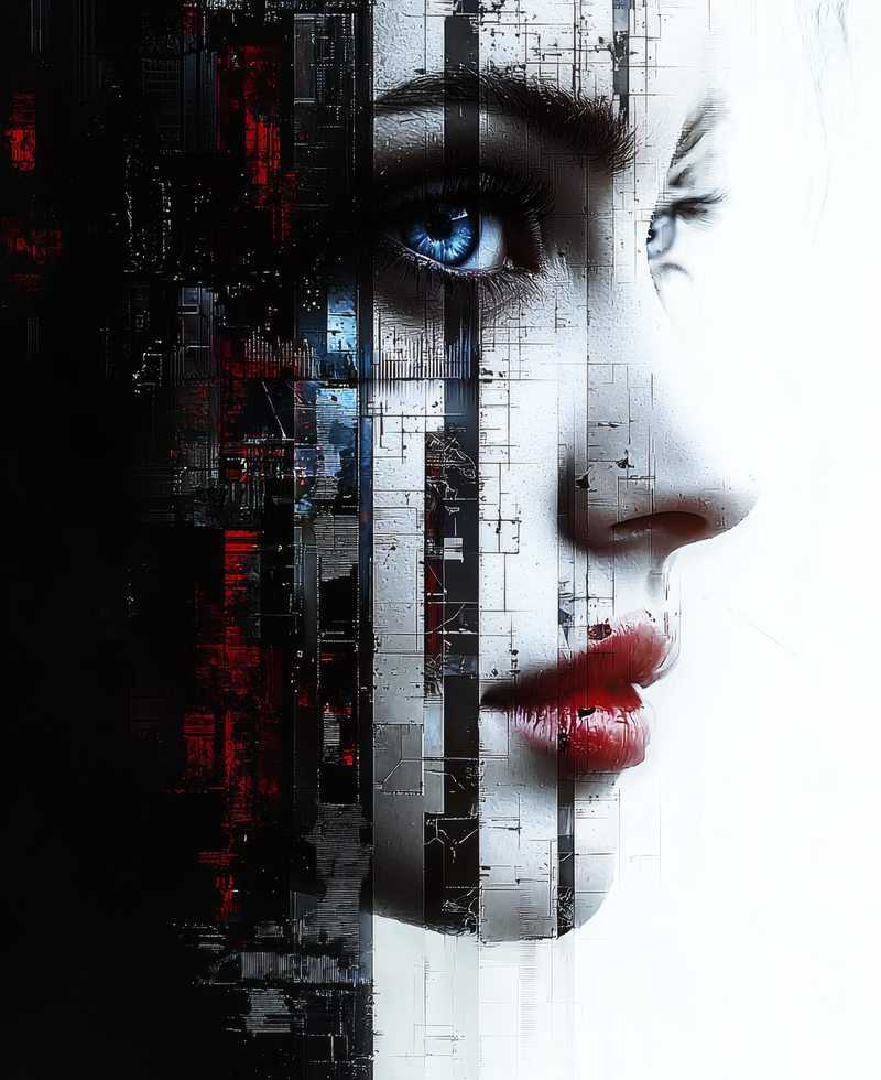 Technological Portrait of a Woman