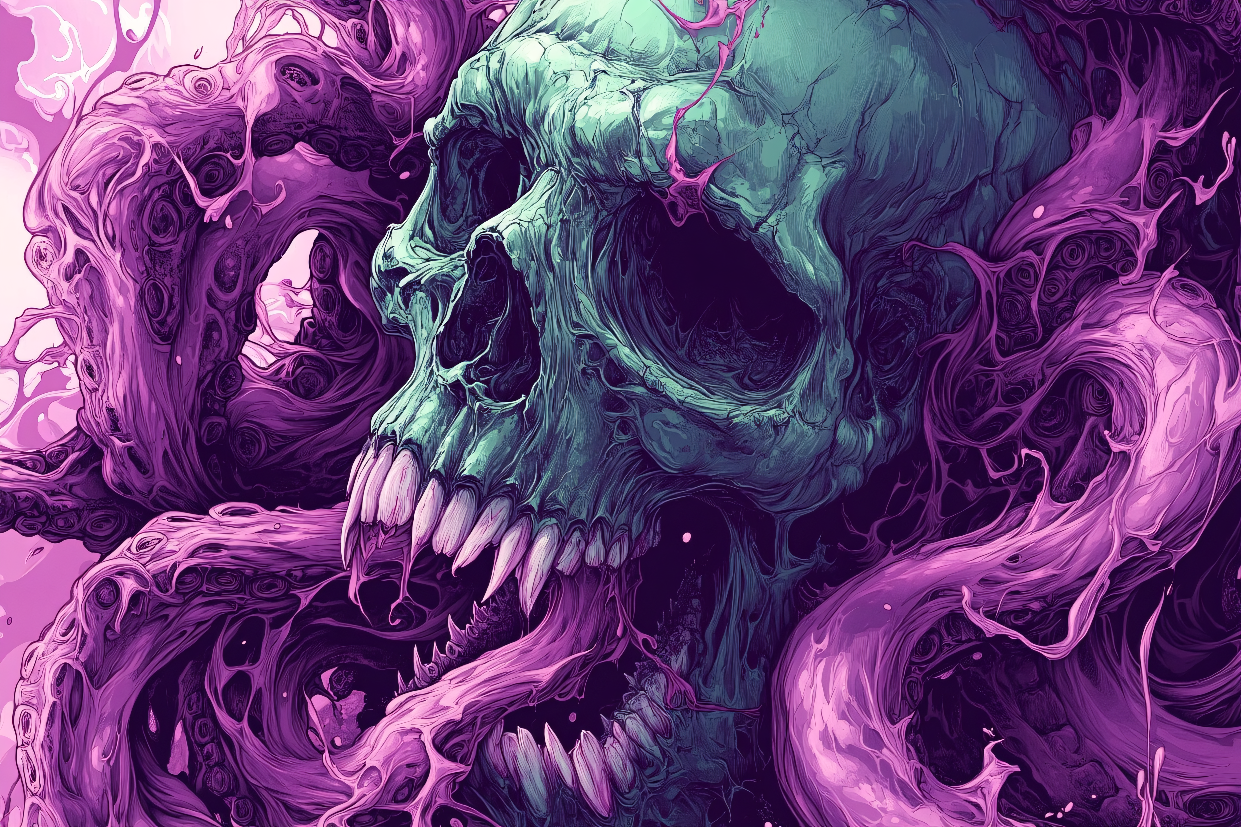 Tentacle Skull Artwork