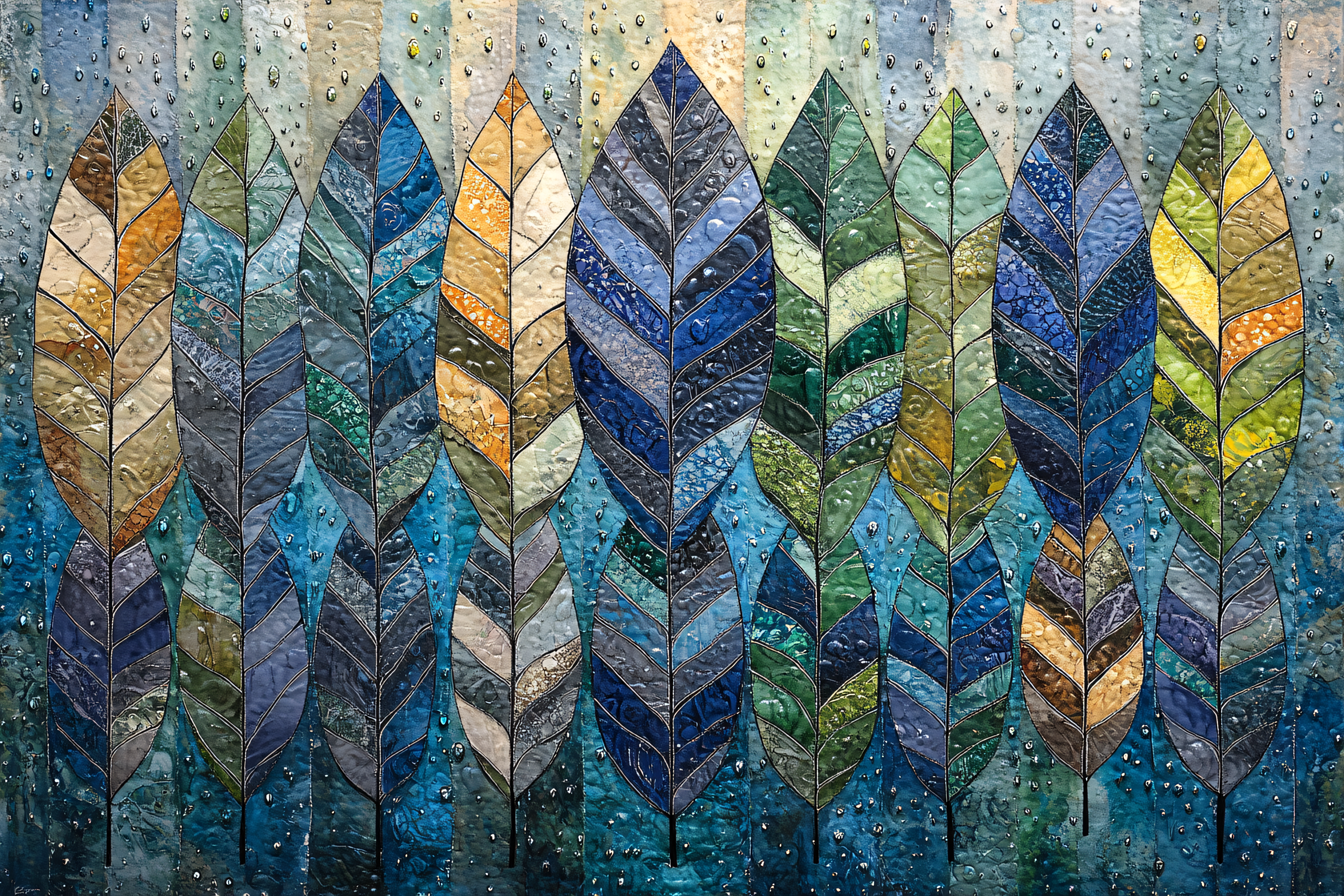 Textured Feather Rain