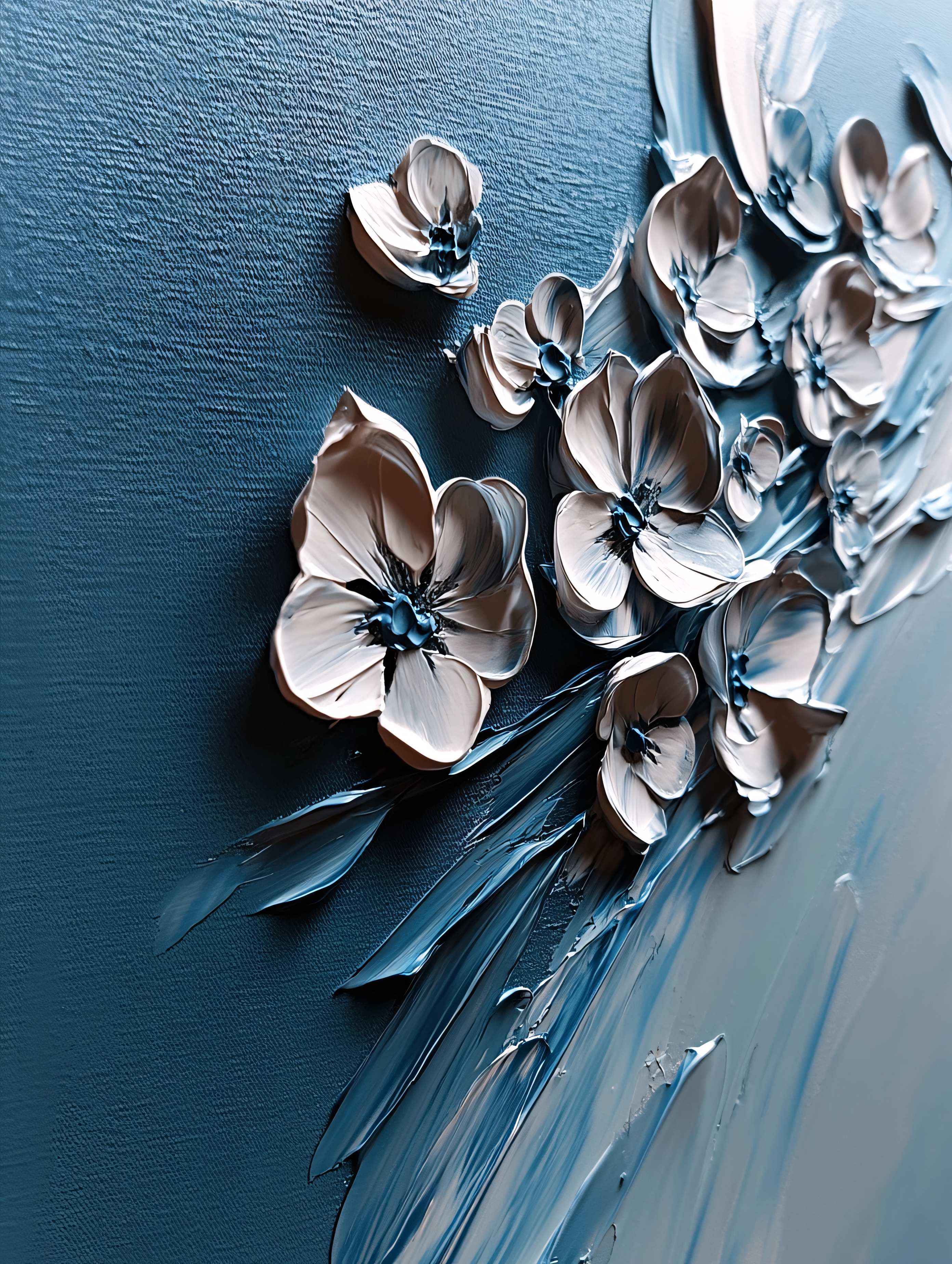 Textured Floral Art