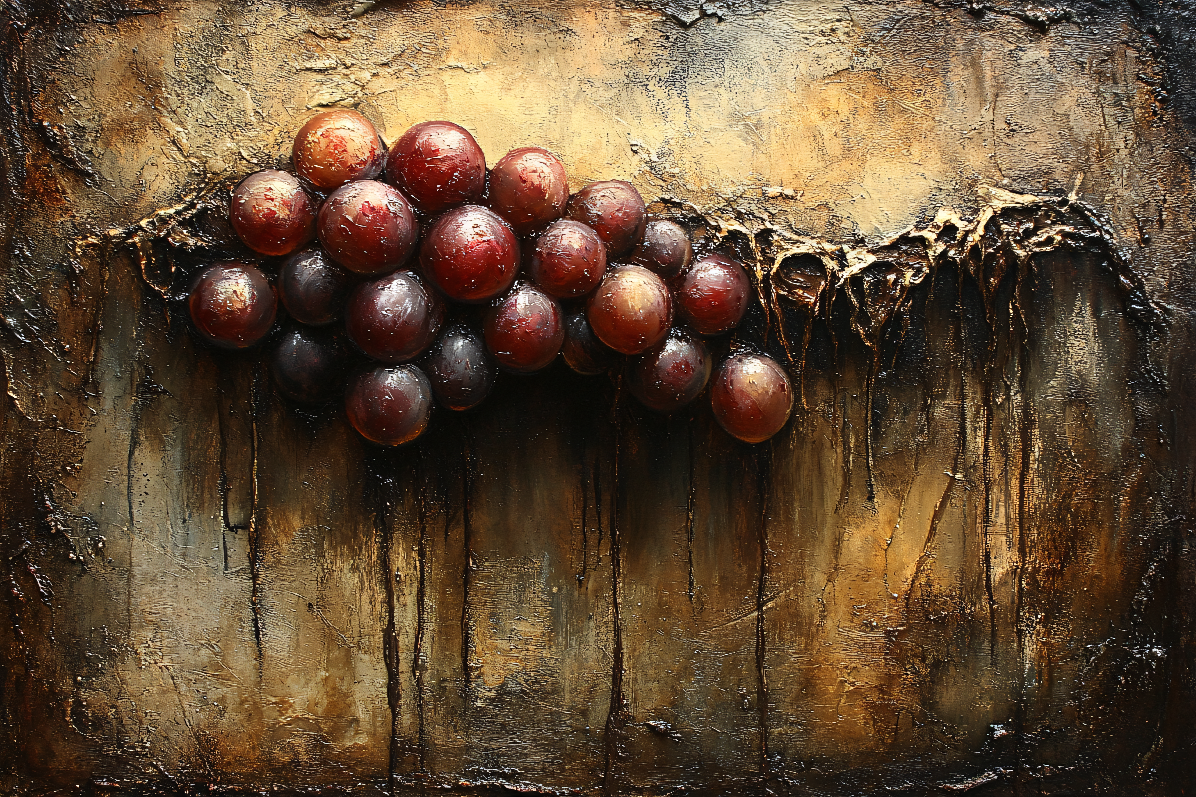 Textured Grapes Still Life