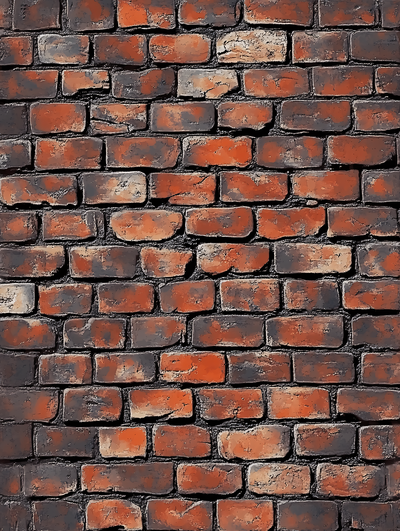 Textured Red Brick Wall Background