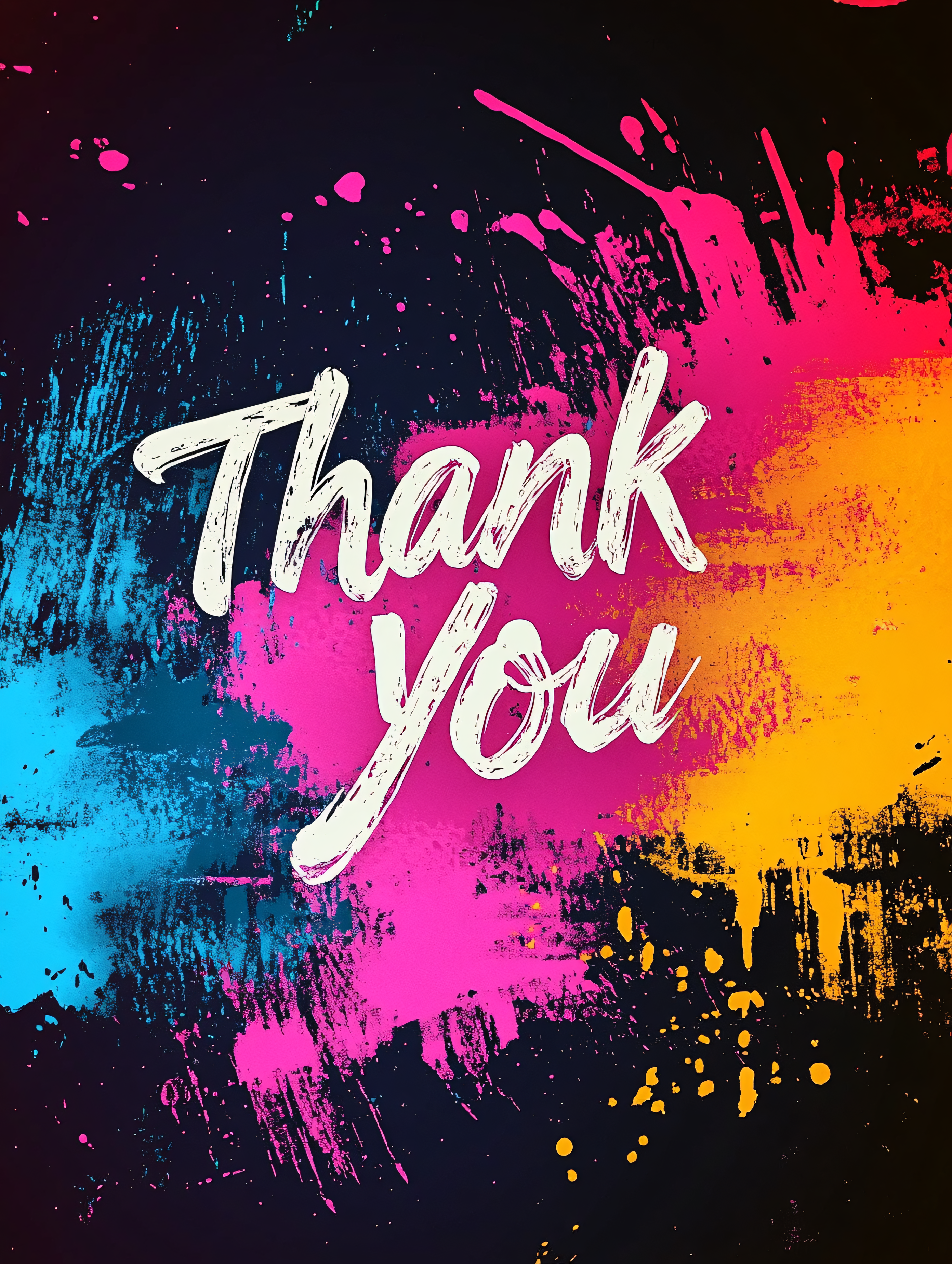 Thank You - Splatter Style