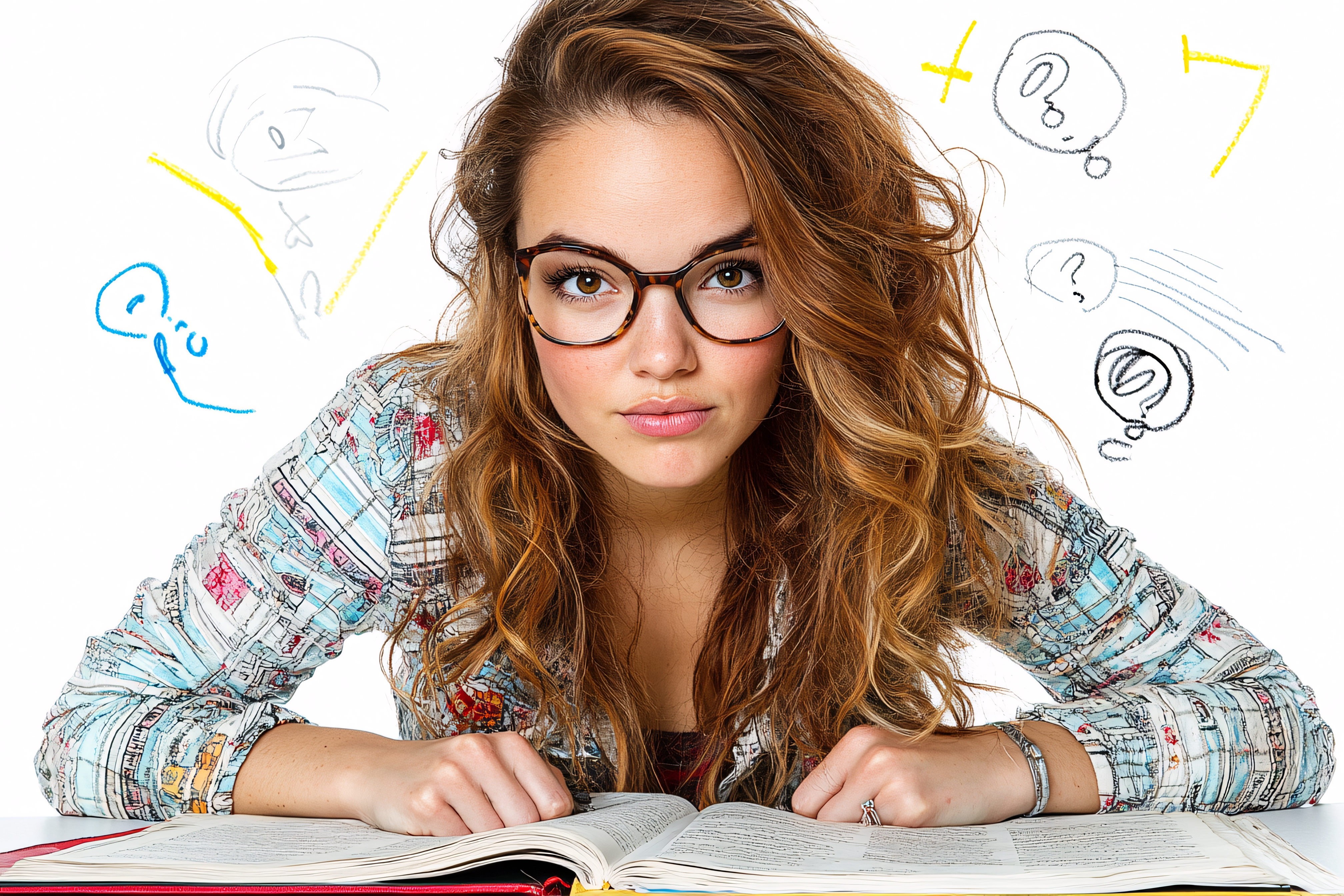 Thoughtful Student with Open Book