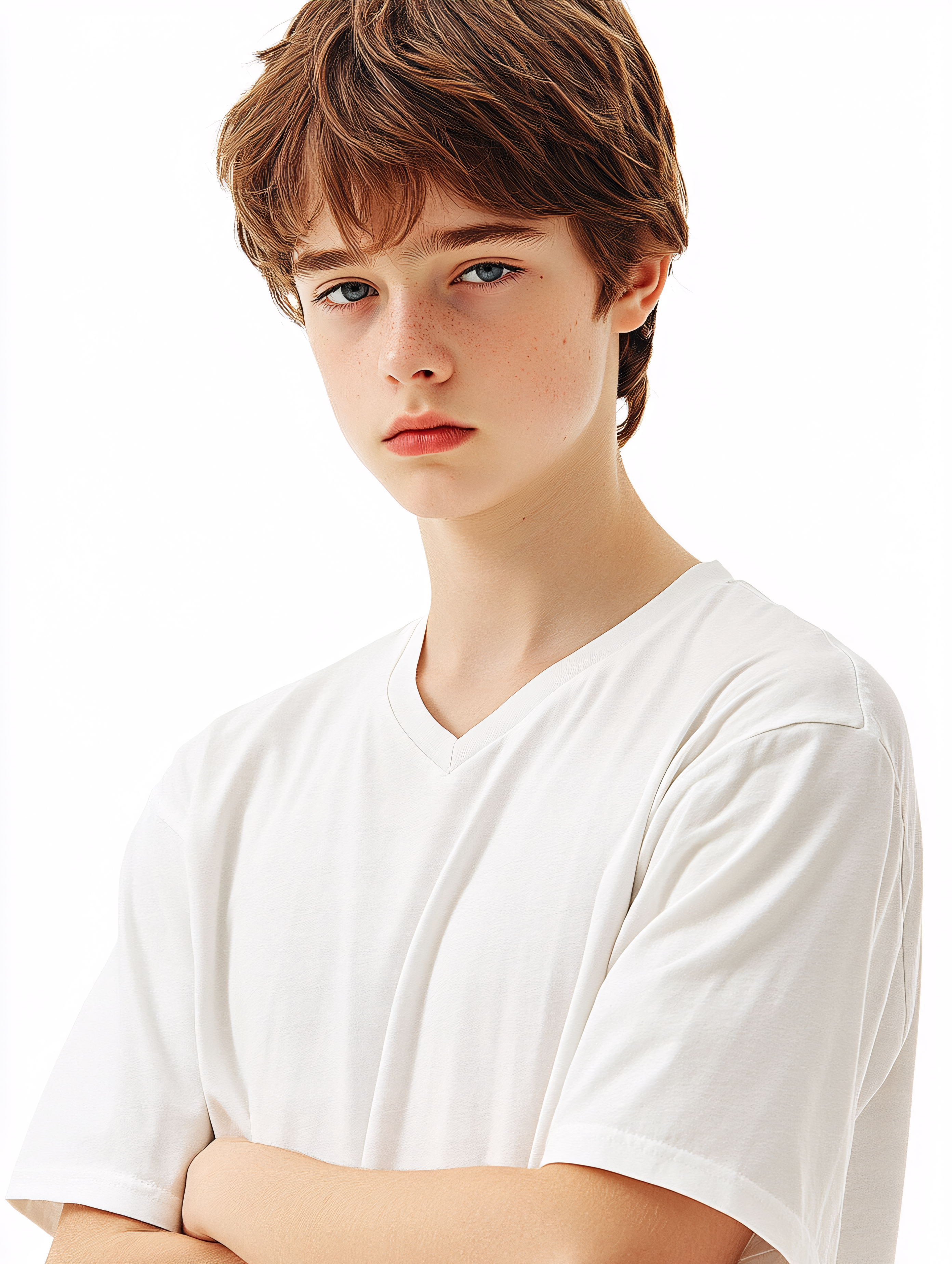 Thoughtful Young Boy Portrait