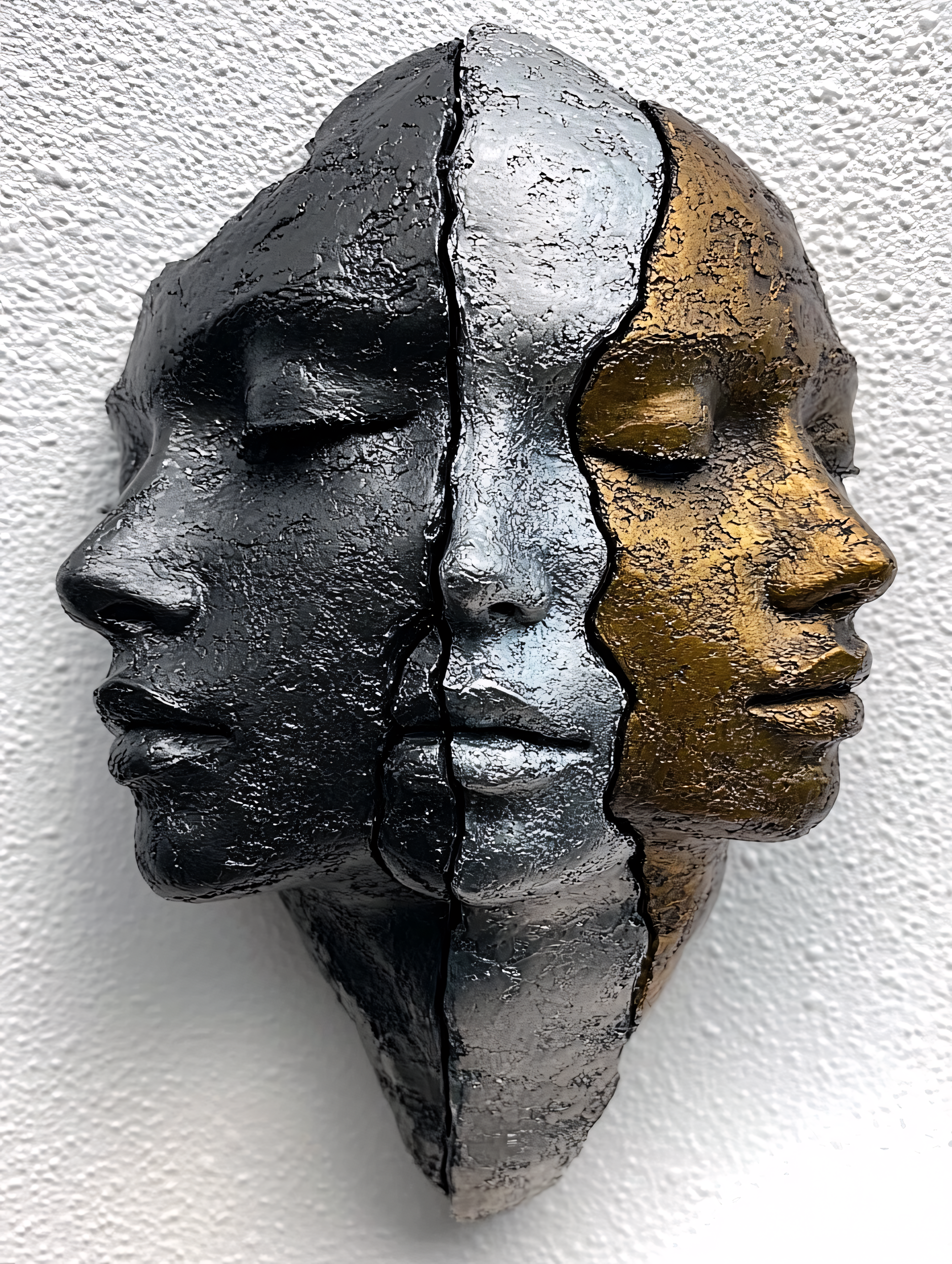Three Faces Sculpture