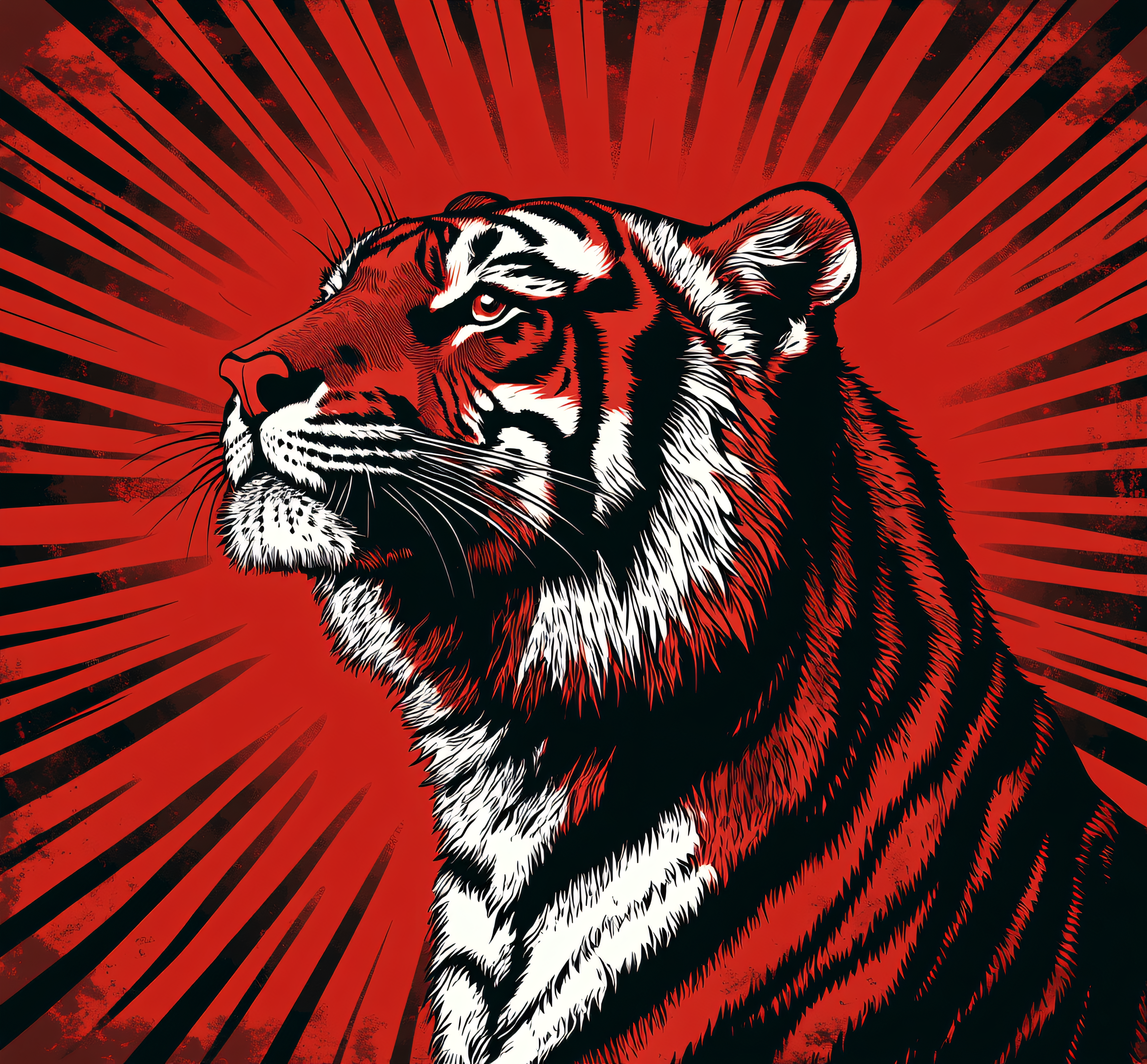 Tiger Portrait Graphic Illustration