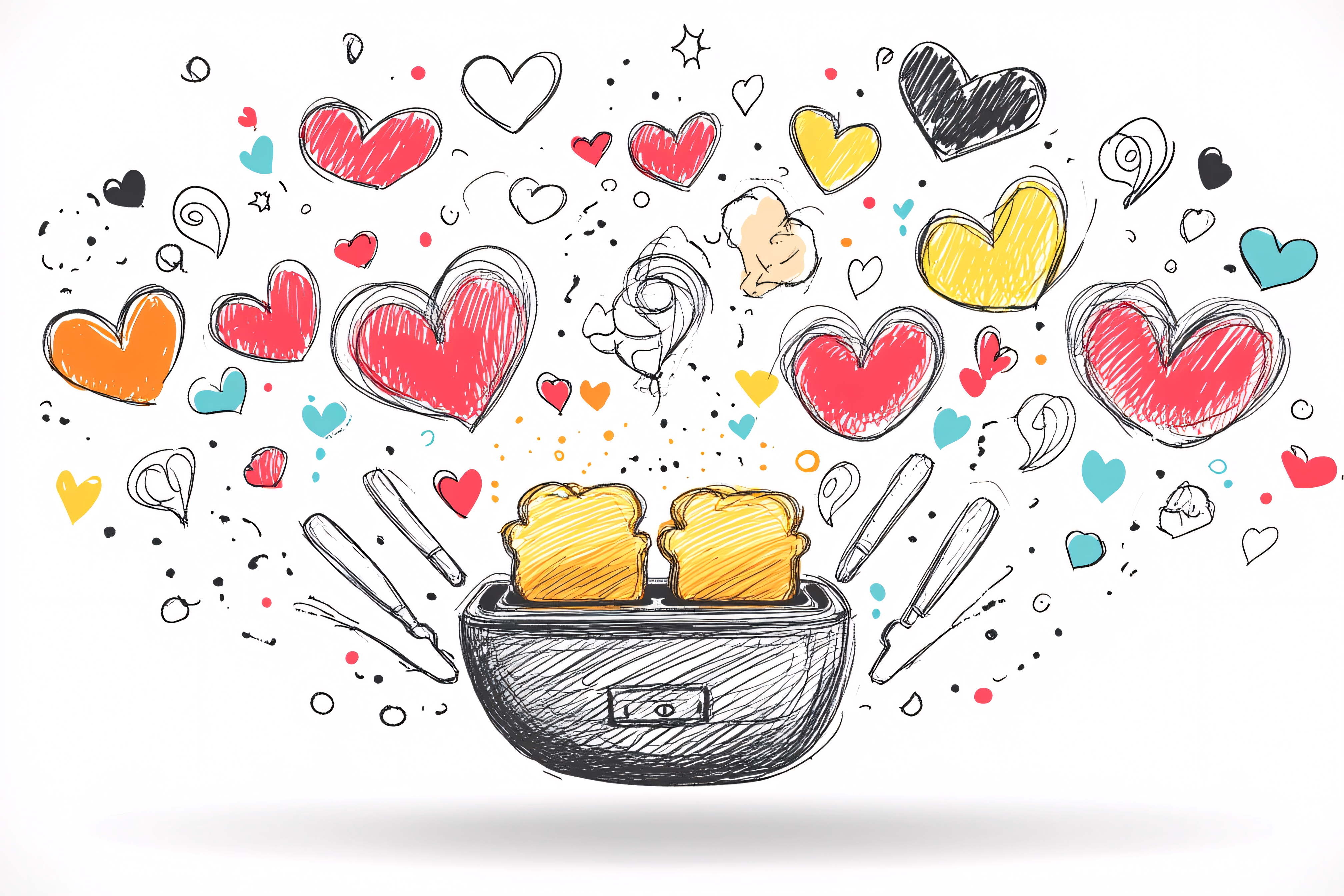 Toaster with Hearts