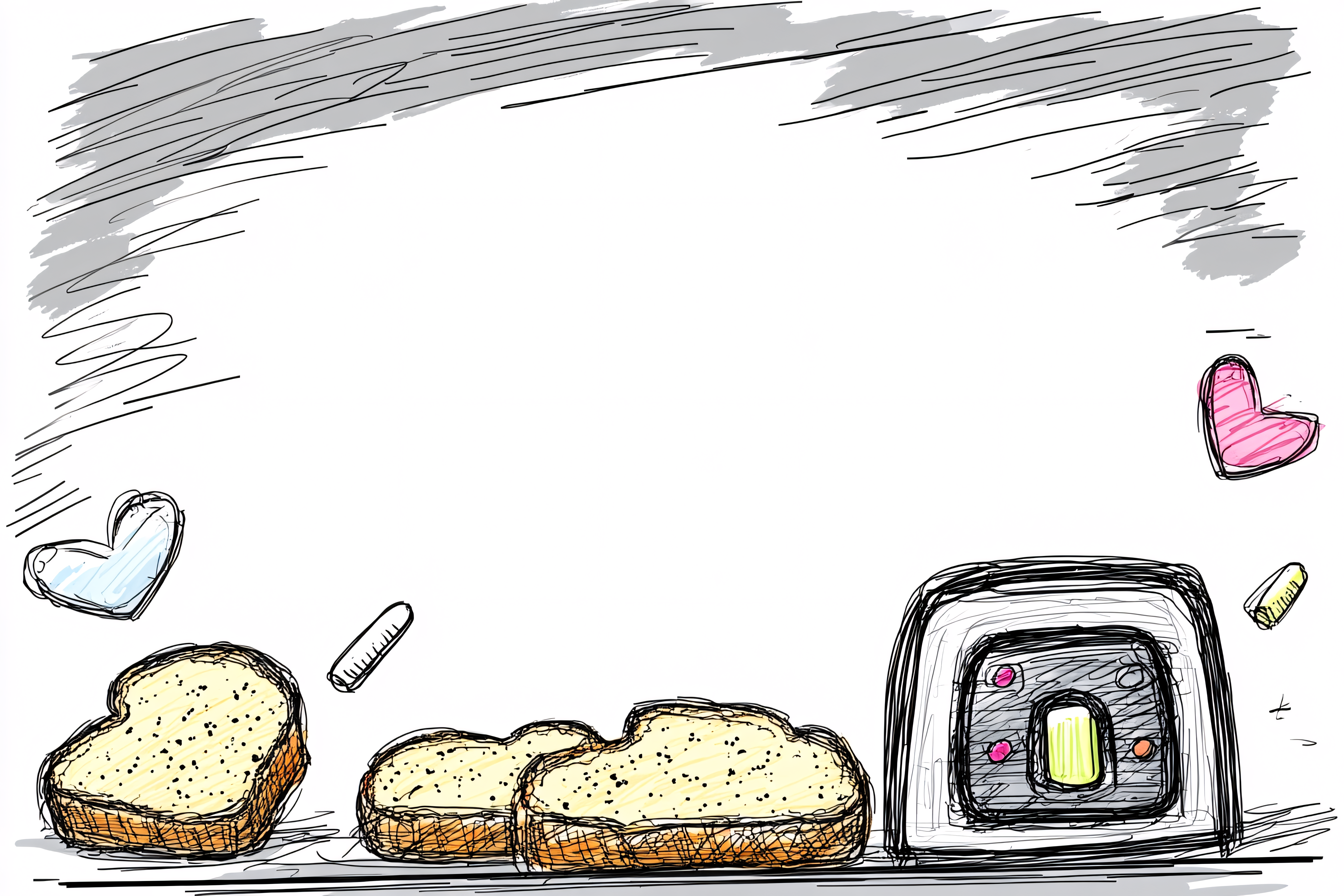 Toasting Time Doodle