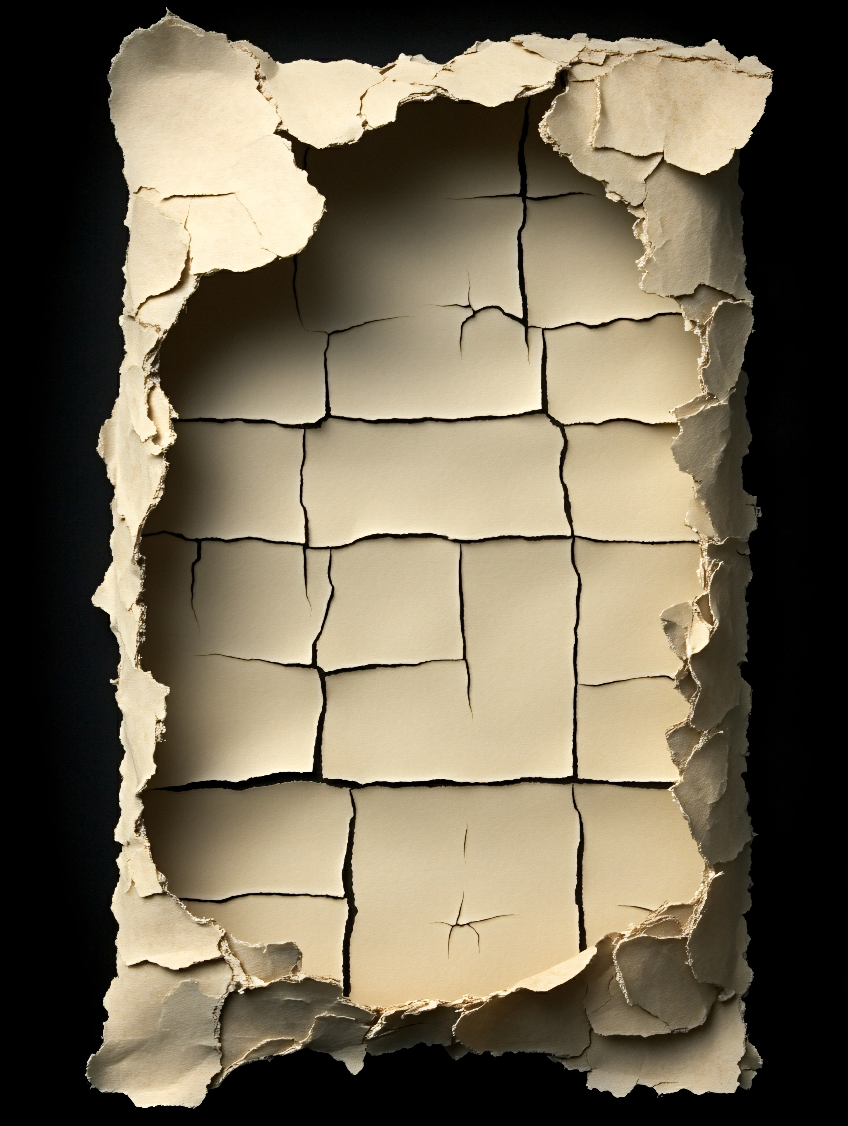 Torn And Cracked Parchment Paper