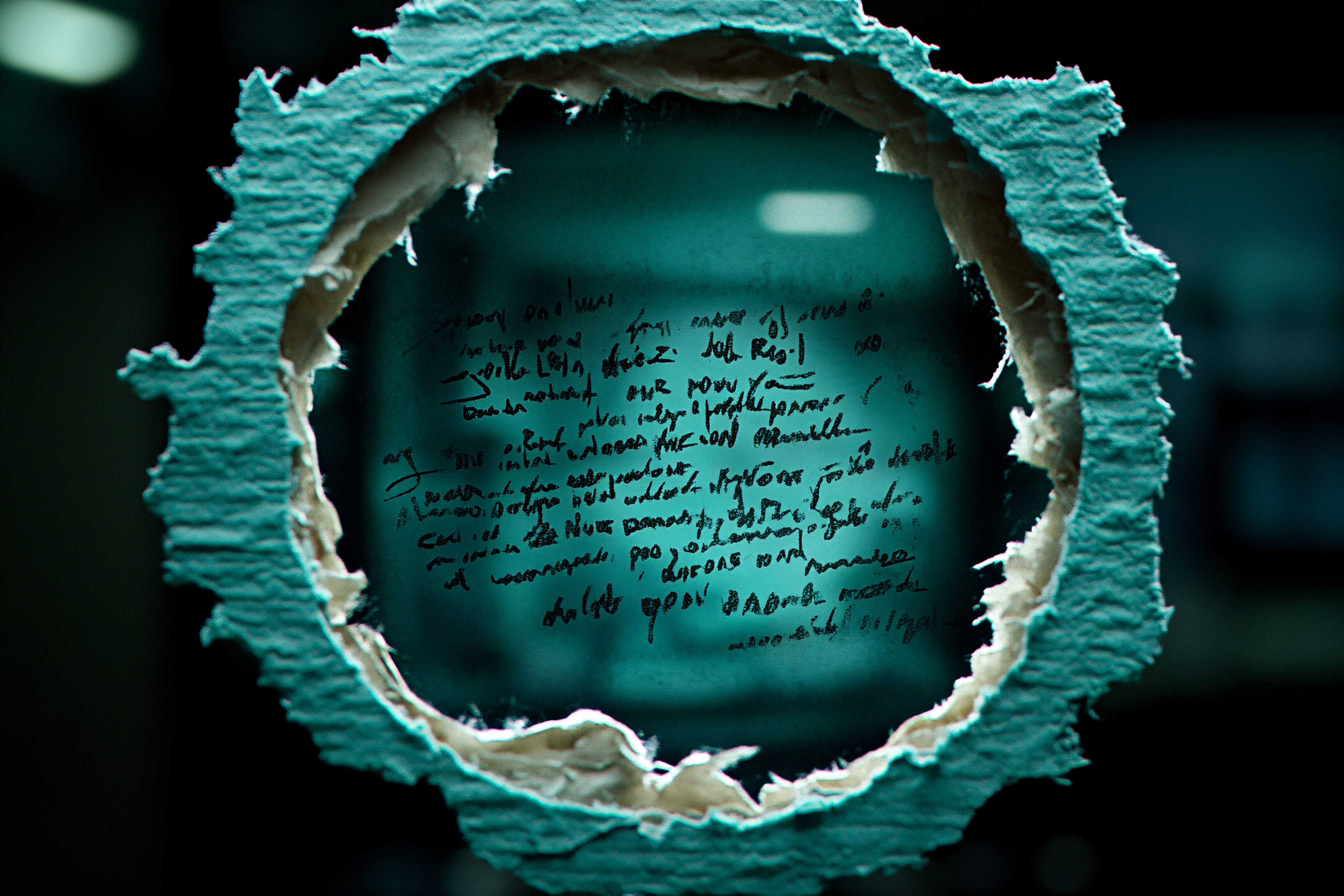 Torn Paper Frame With Handwritten Script