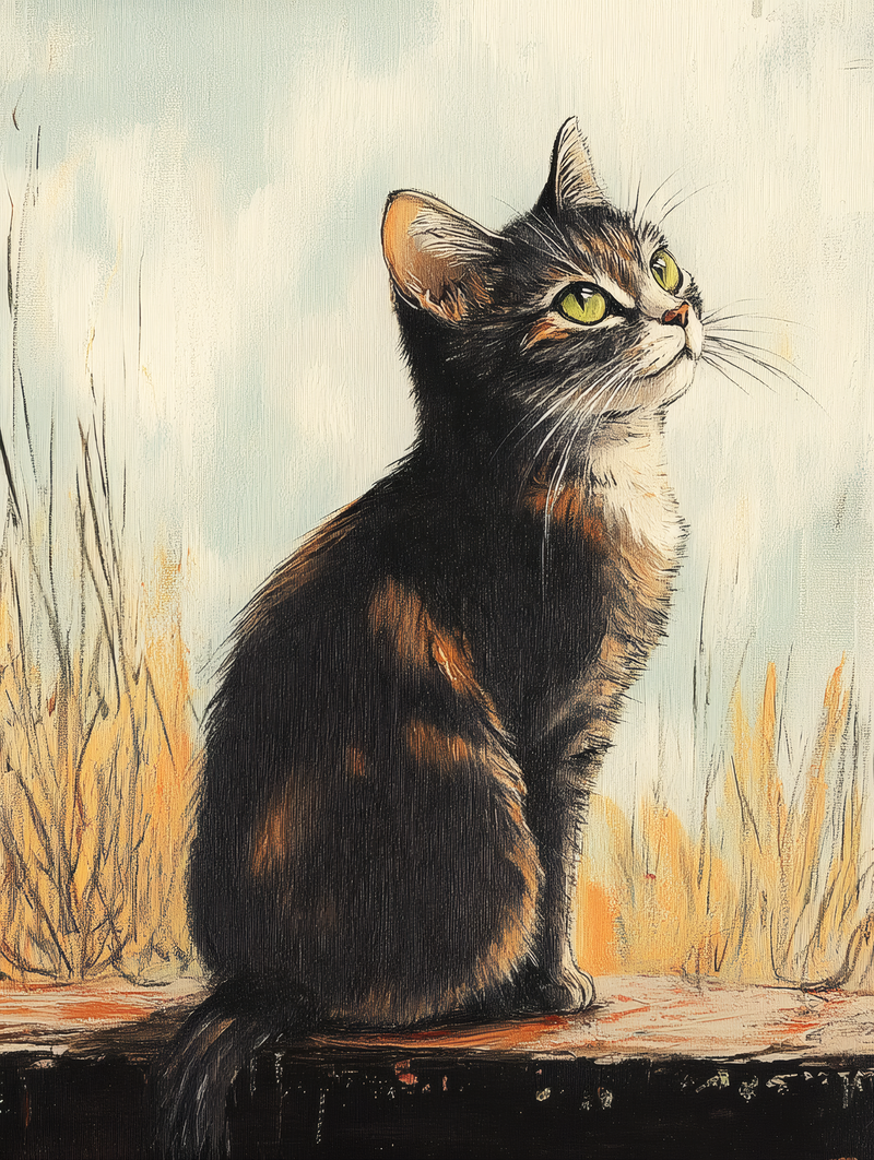 Tortoiseshell Cat Portrait