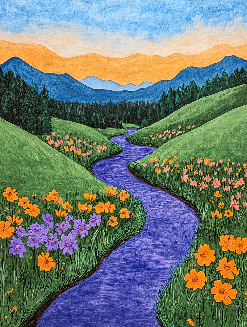 Tranquil River Flow