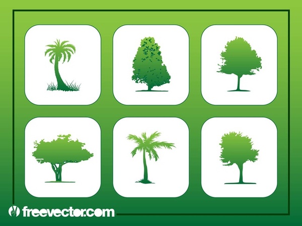 Tree Buttons Free Vector