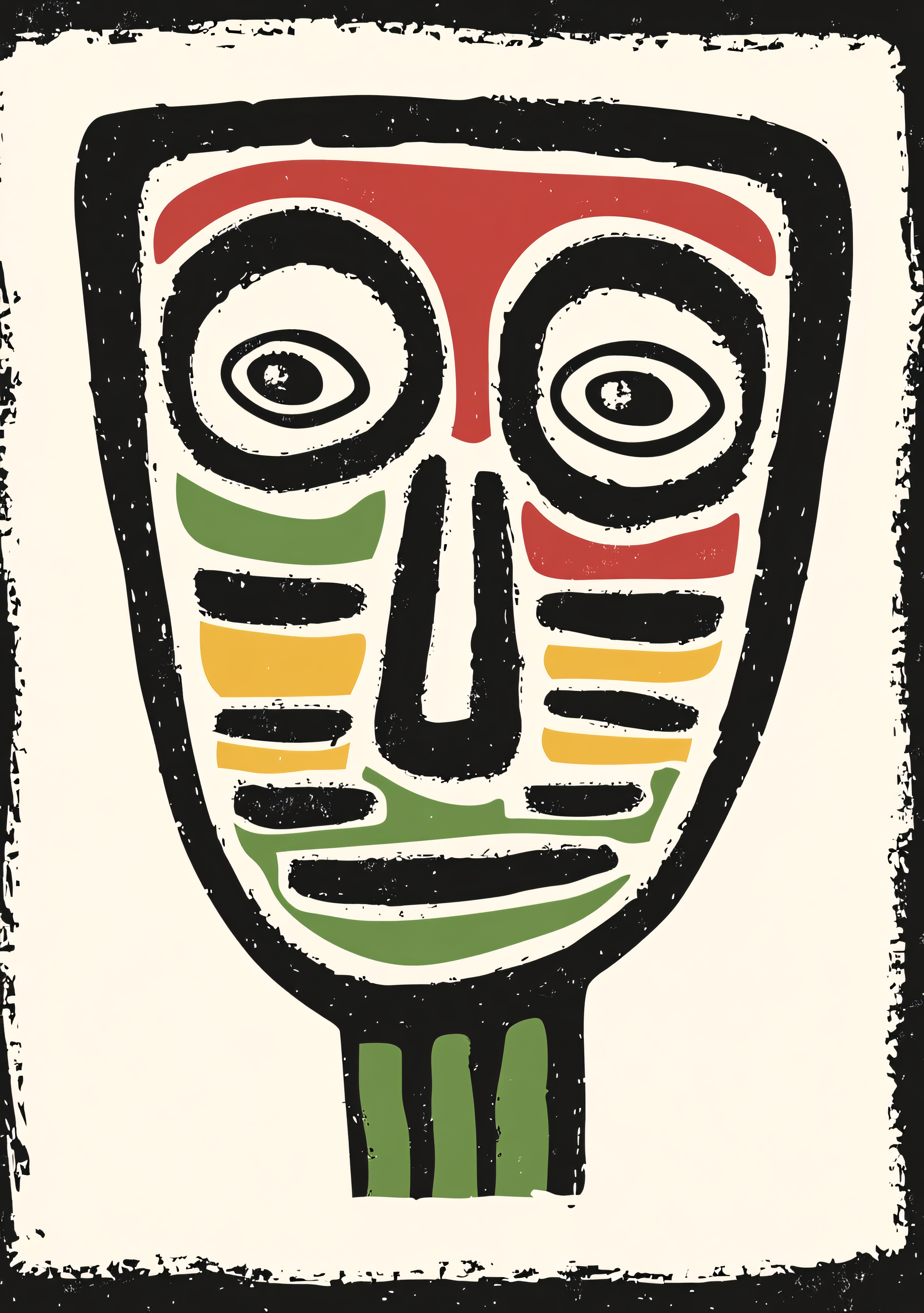 Tribal Face Mask Illustration