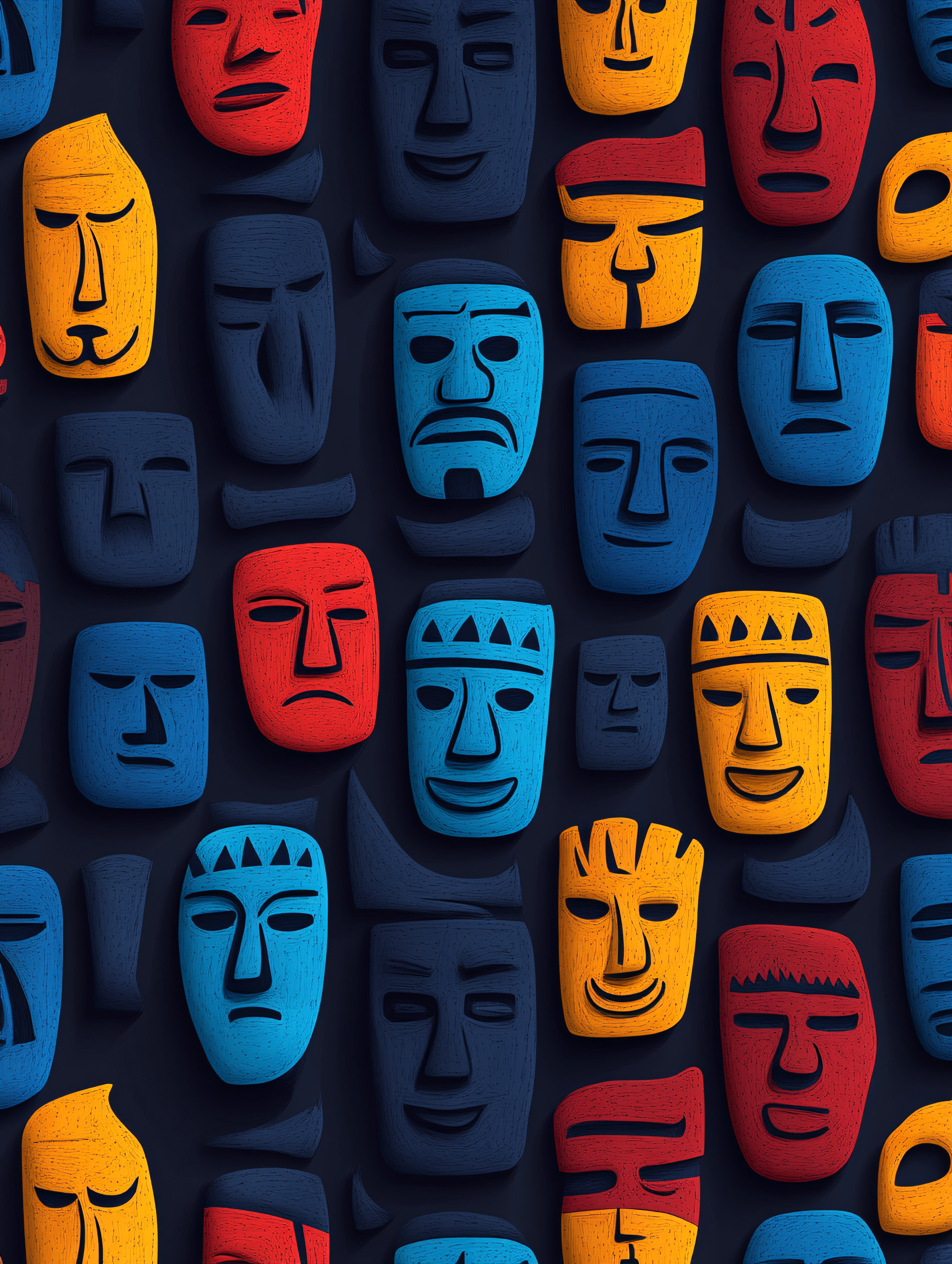 Tribal Mask Pattern