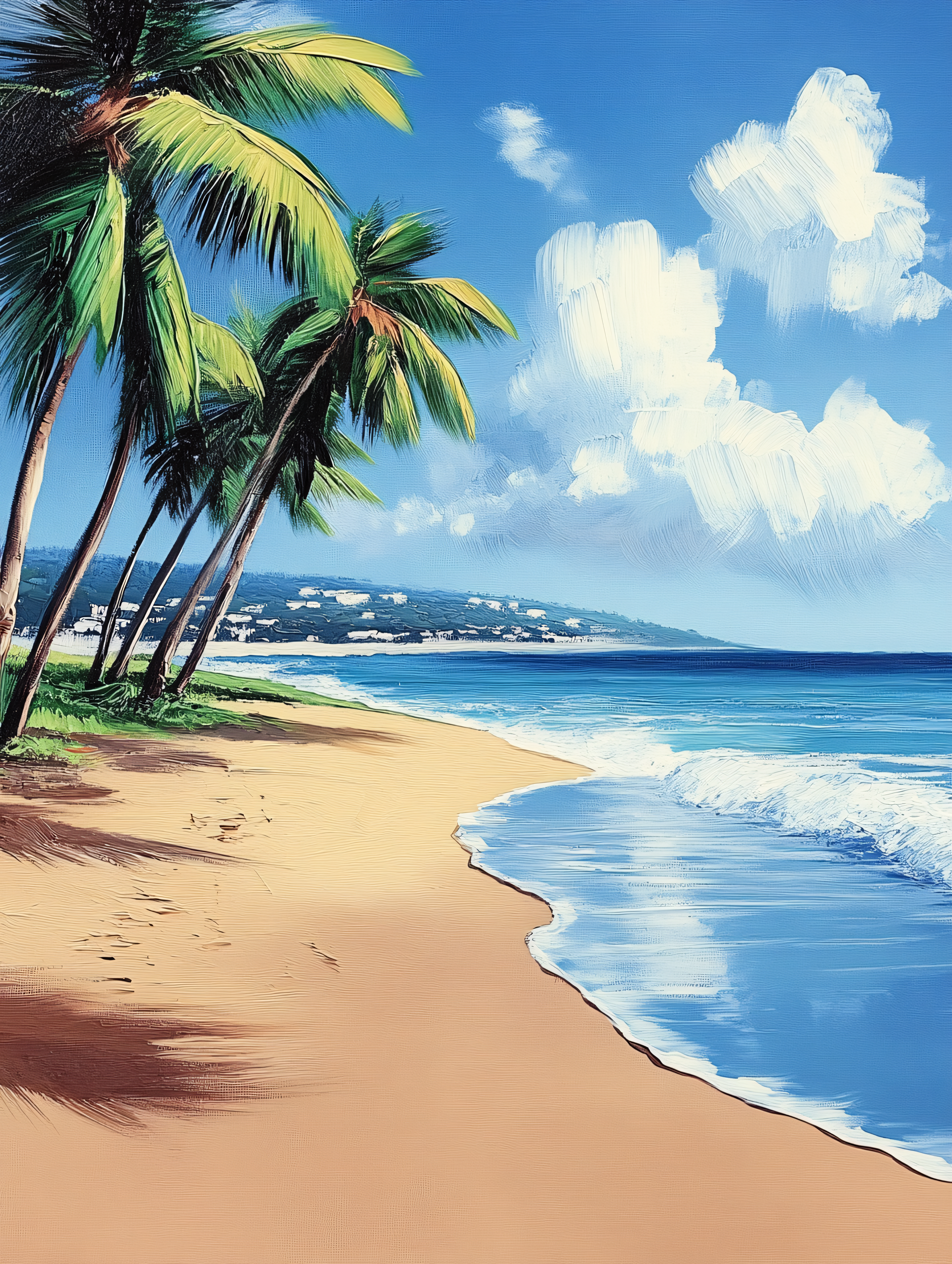 Tropical Beach Scene Painting