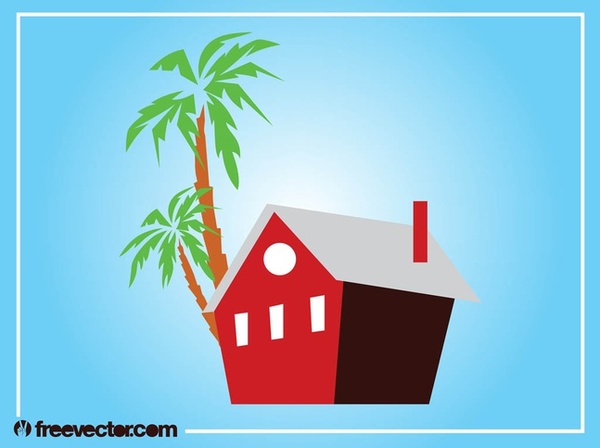 Tropical House Free Vector