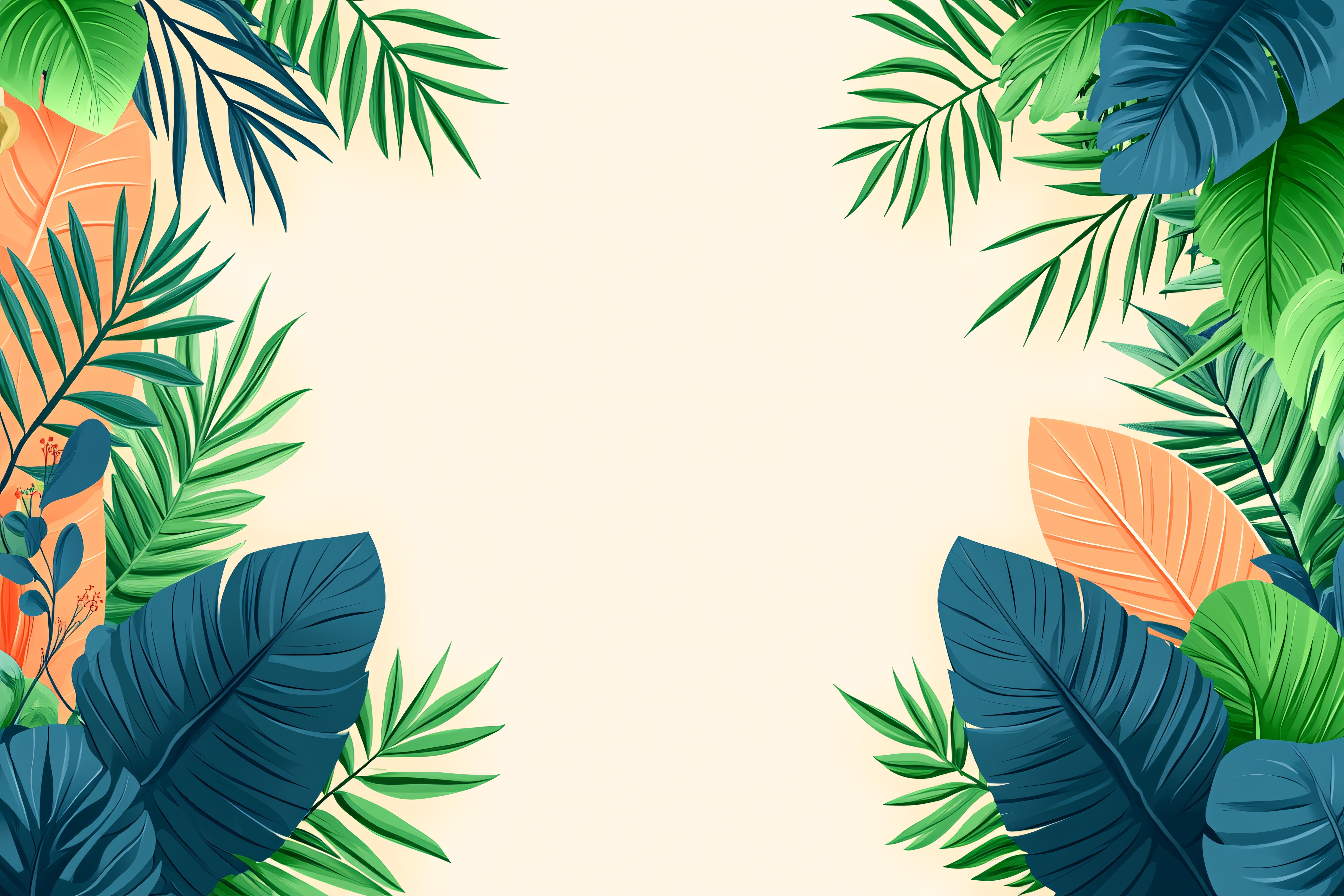 Tropical Leaves Background