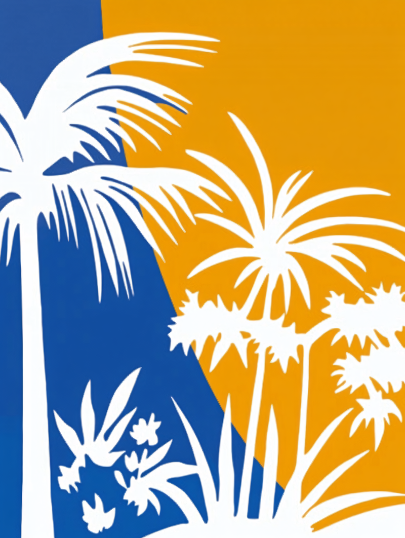 Tropical Palm Silhouettes