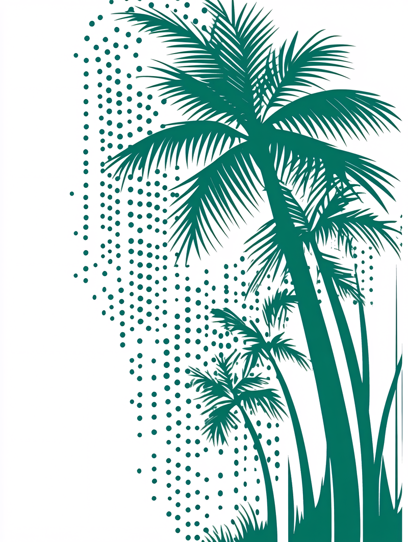 Tropical Palm Trees Silhouette
