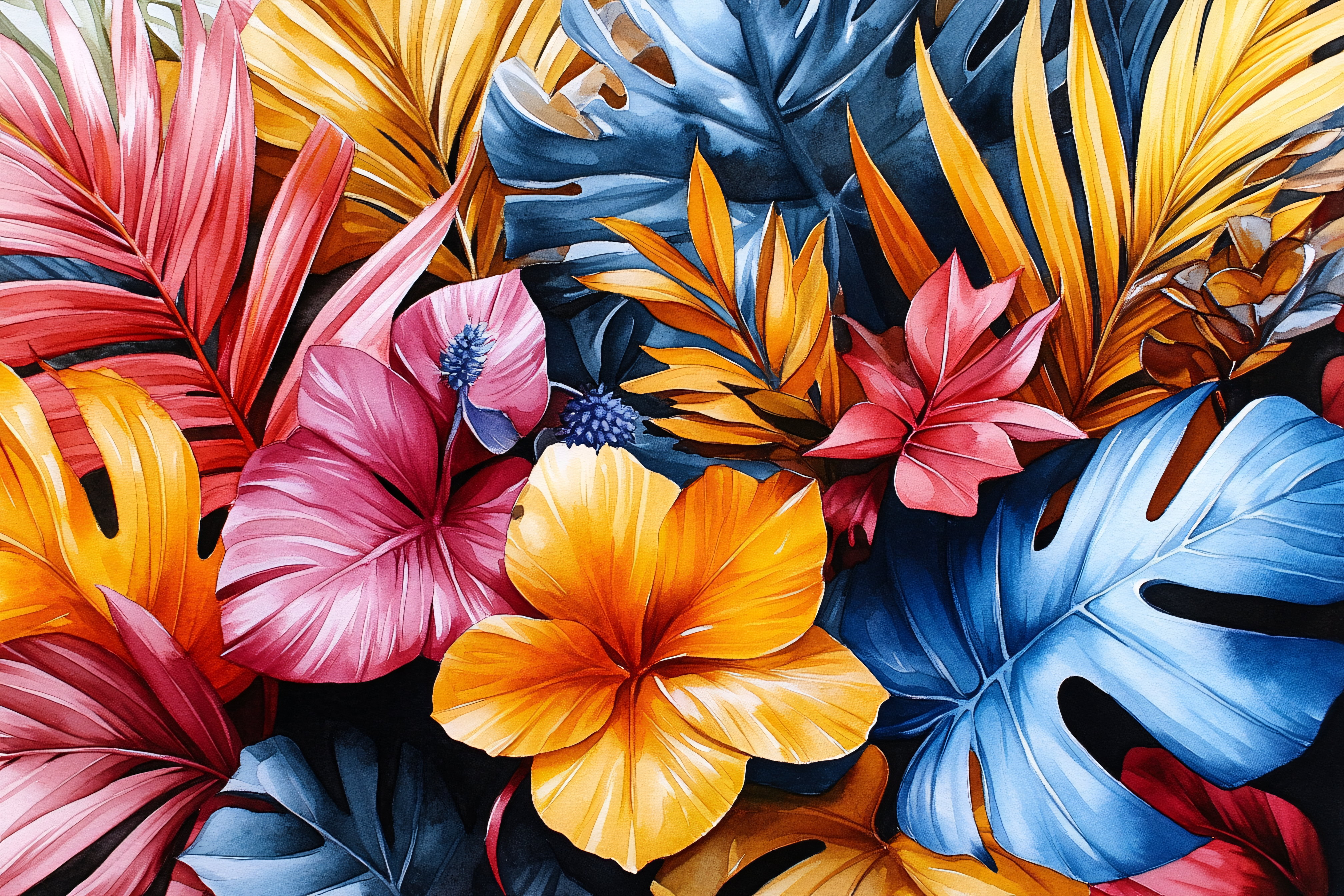 Tropical Watercolor Floral