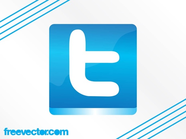 Twitter Button Free Vector