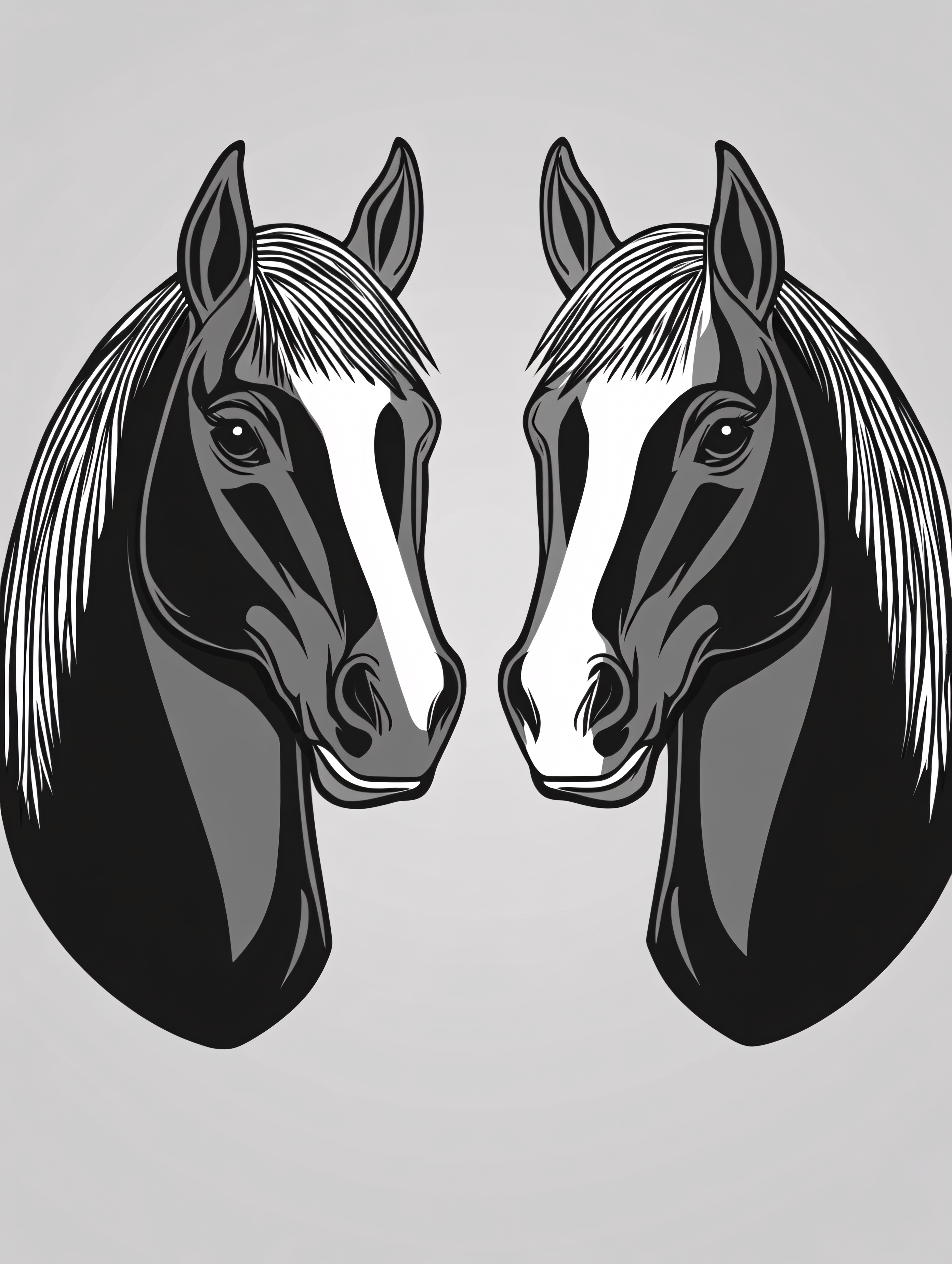 Two Horse Heads