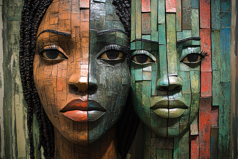 Two Wooden Faces