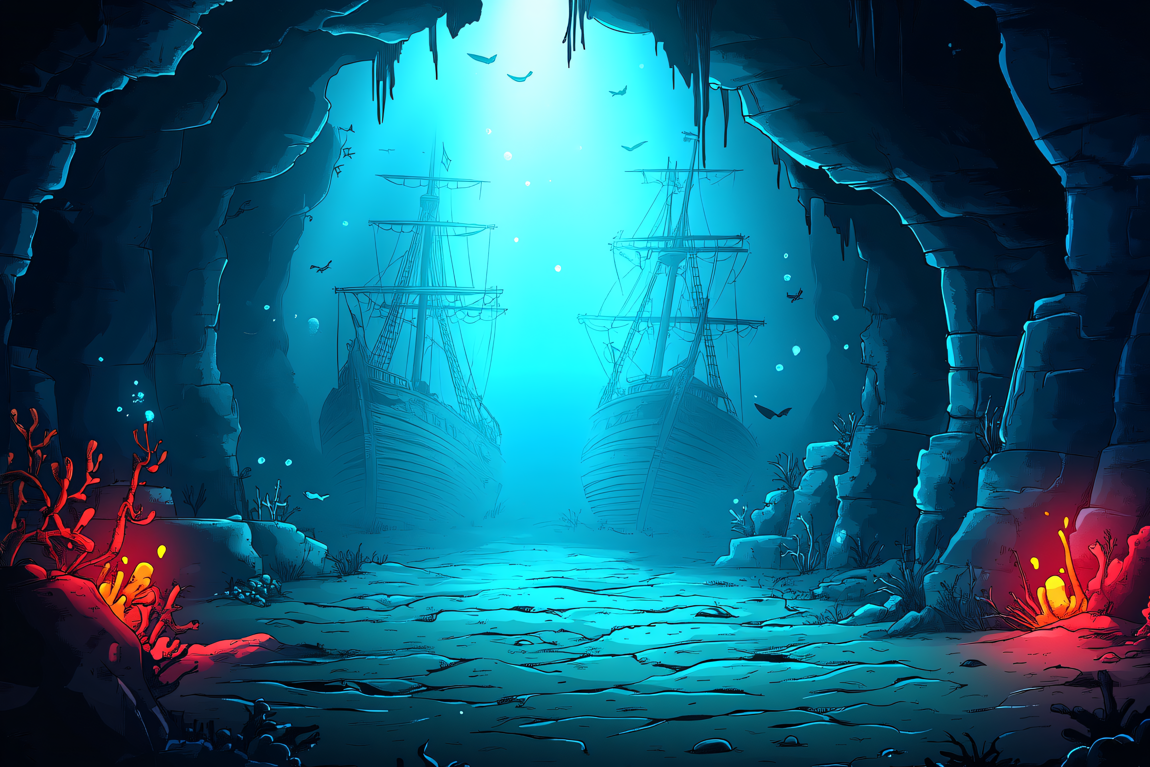 Underwater Cave Shipwrecks