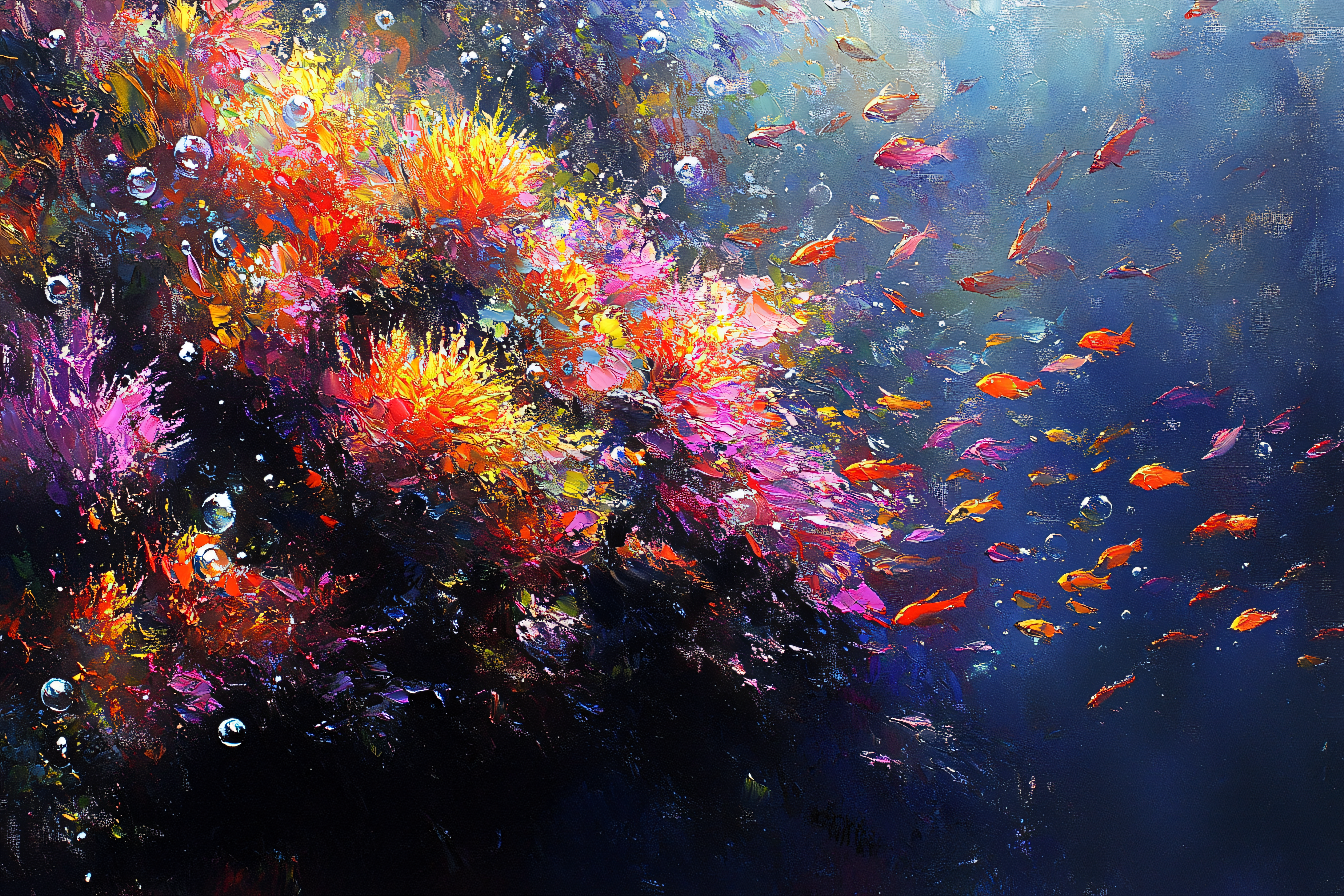 Underwater Coral Reef and Fish