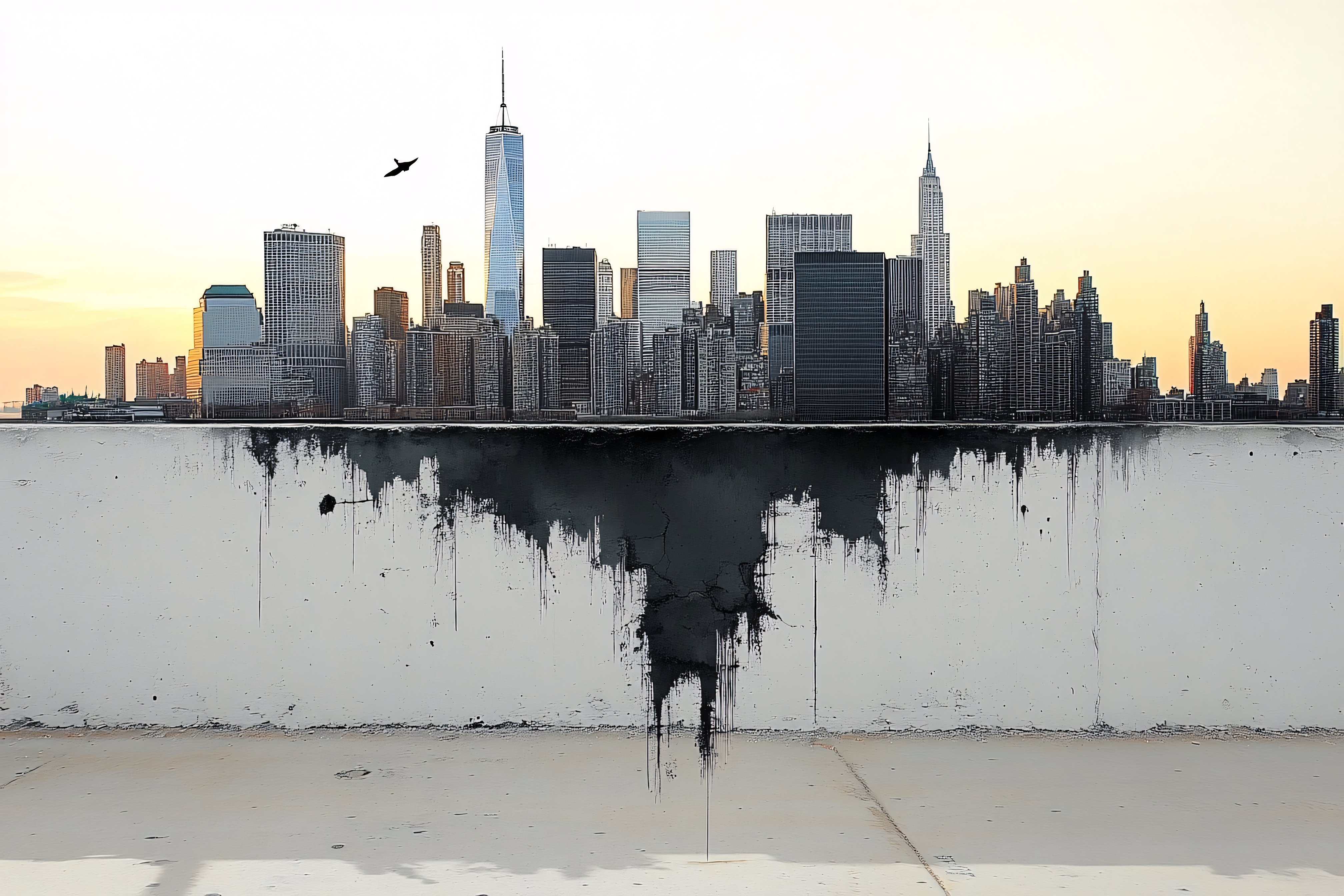 Urban Skyline Reflection