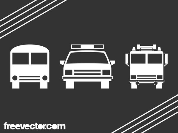 Vehicle Icons Free Vector