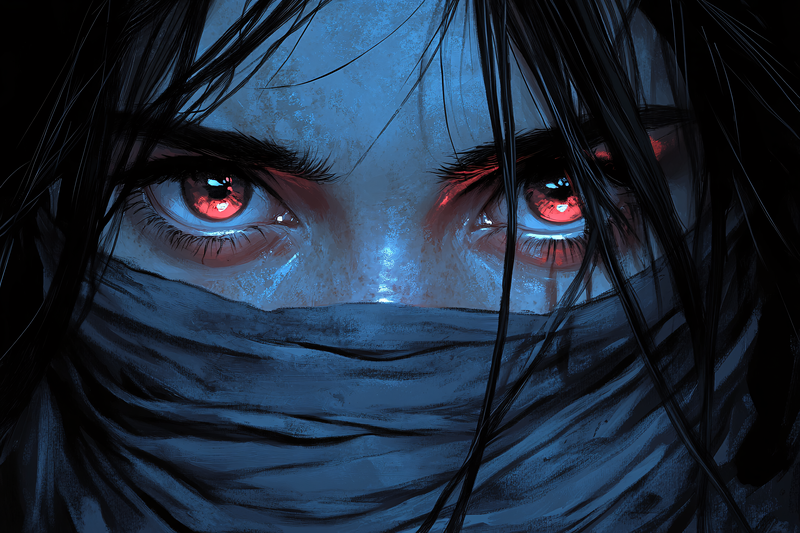 Veiled Red Eyes