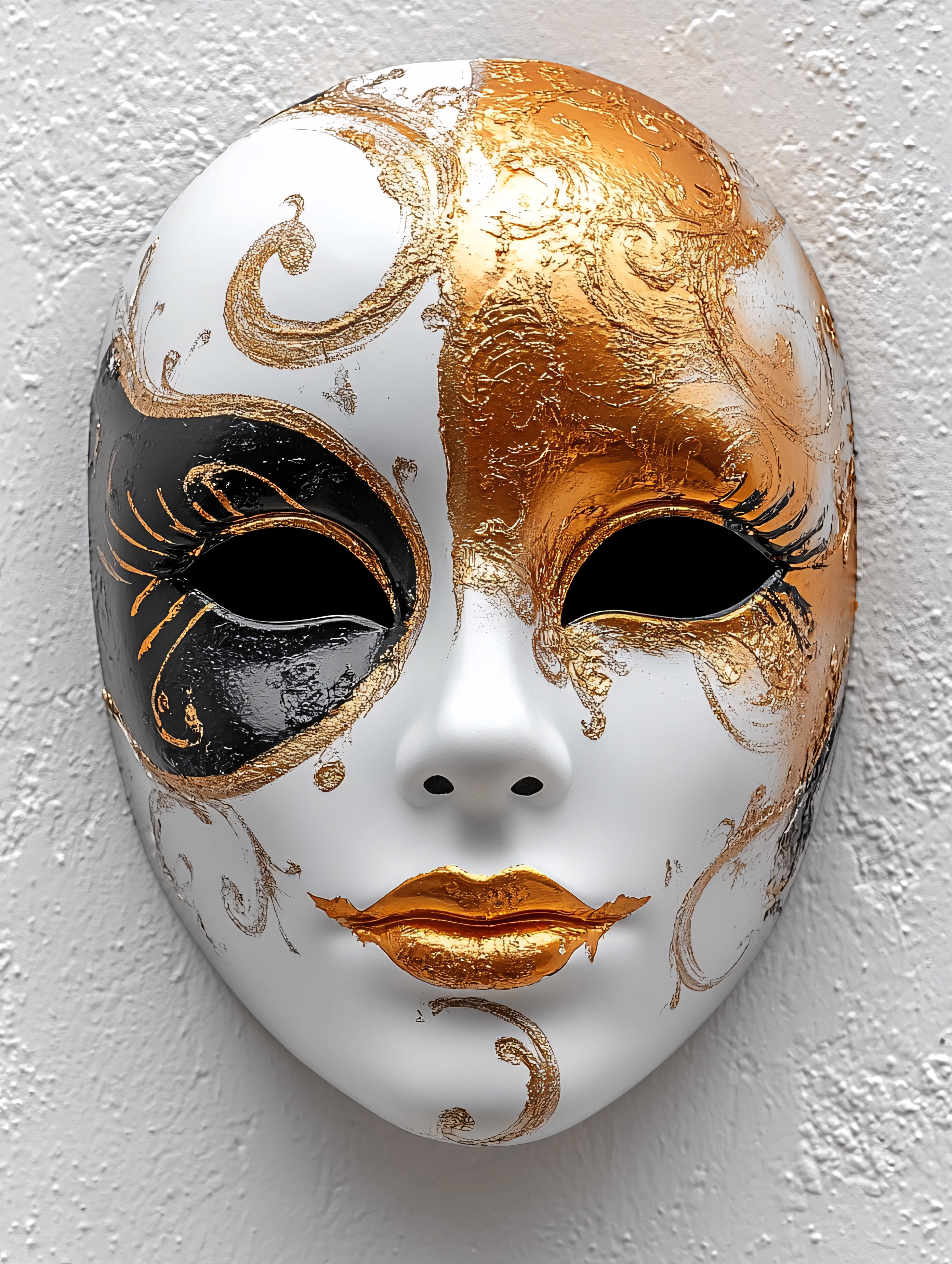 Venetian Mask With Golden Design