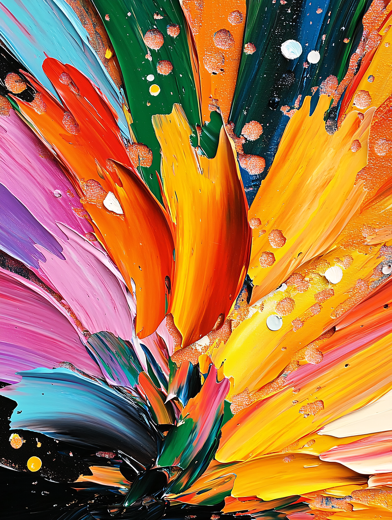 Vibrant Abstract Brushstrokes