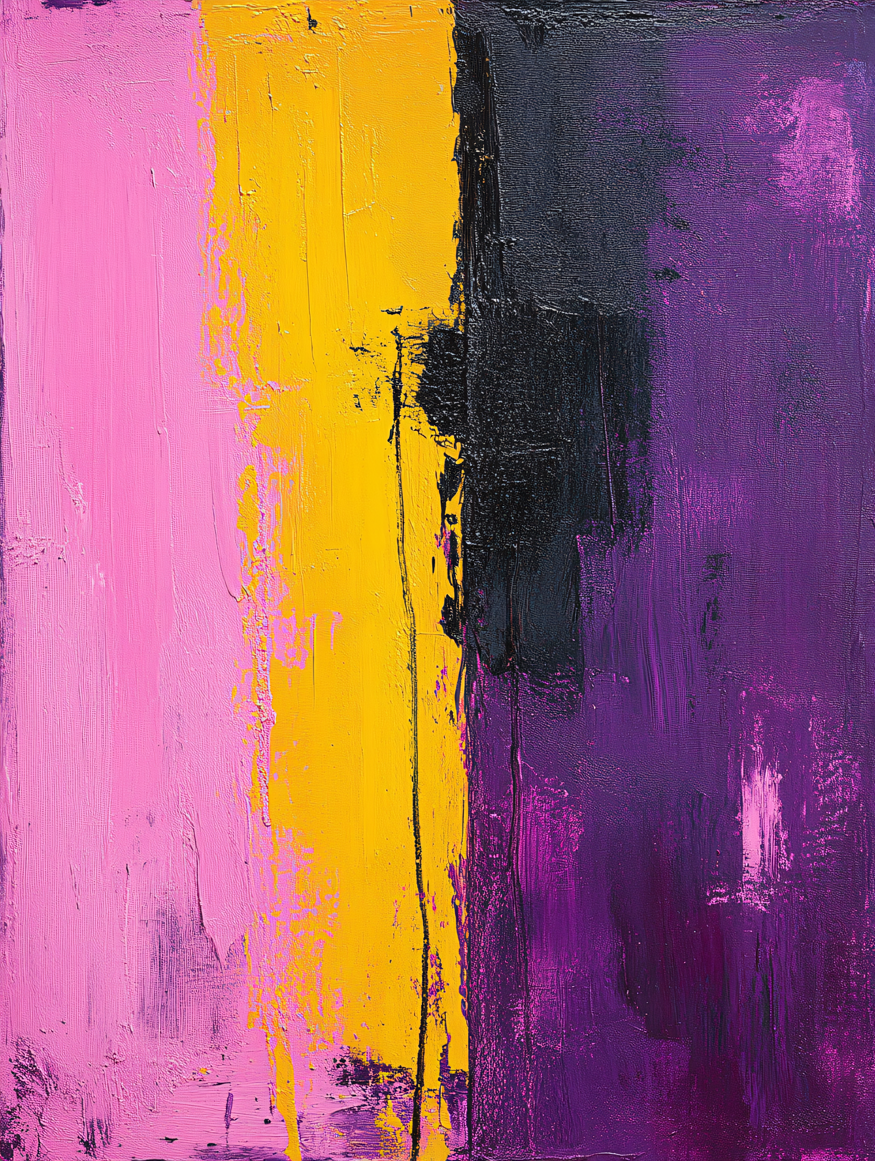 Vibrant Abstract Color Block Painting
