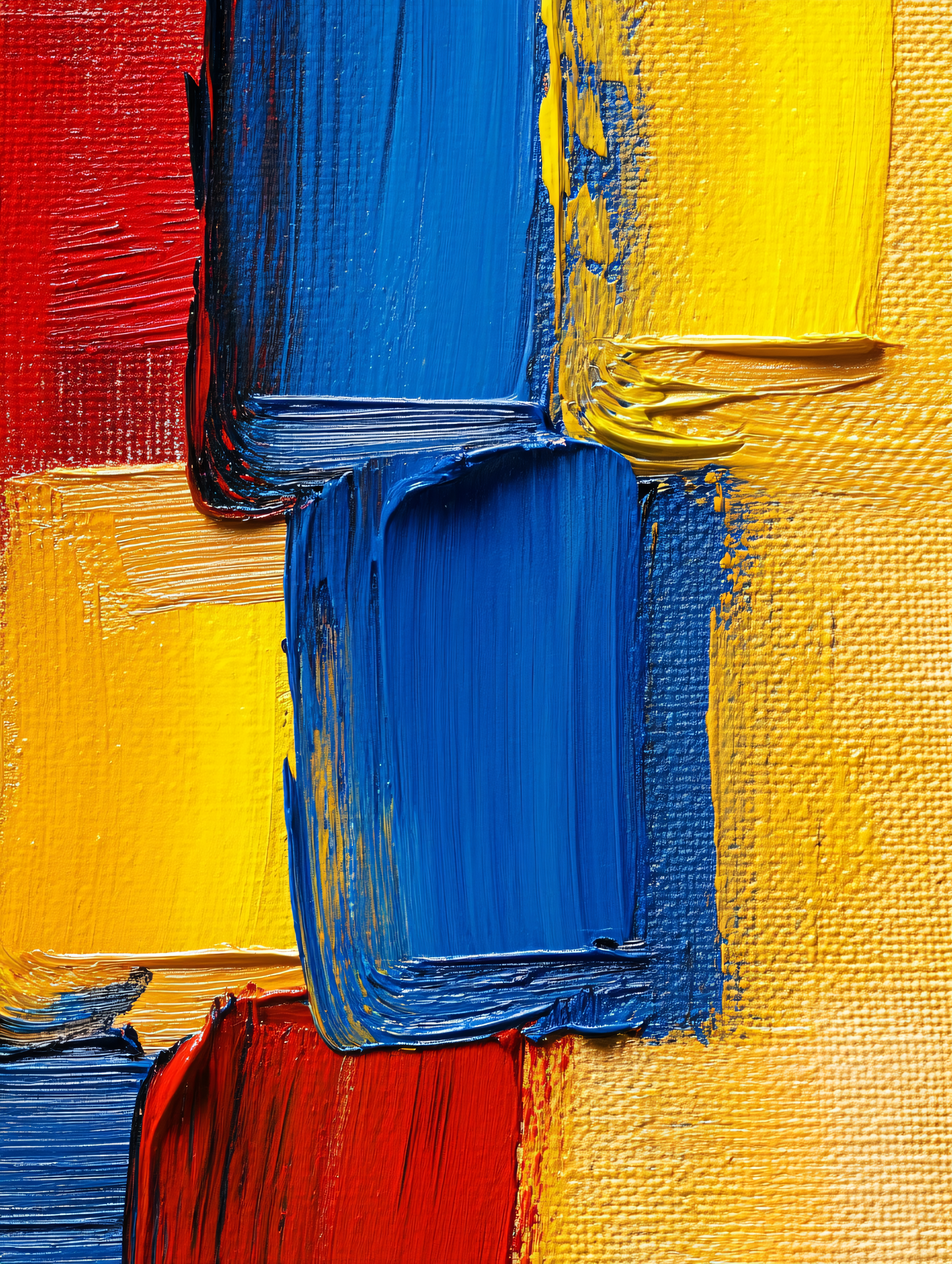 Vibrant Abstract Palette Knife Strokes