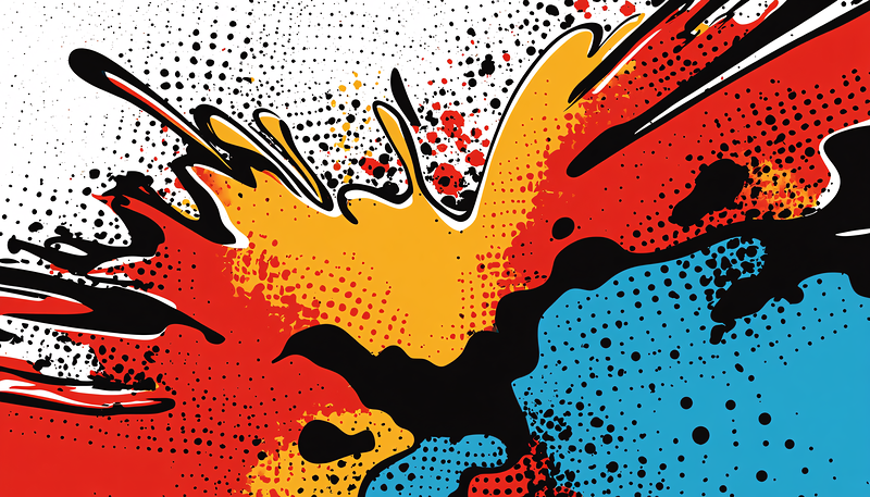 Vibrant Abstract Splatter Art