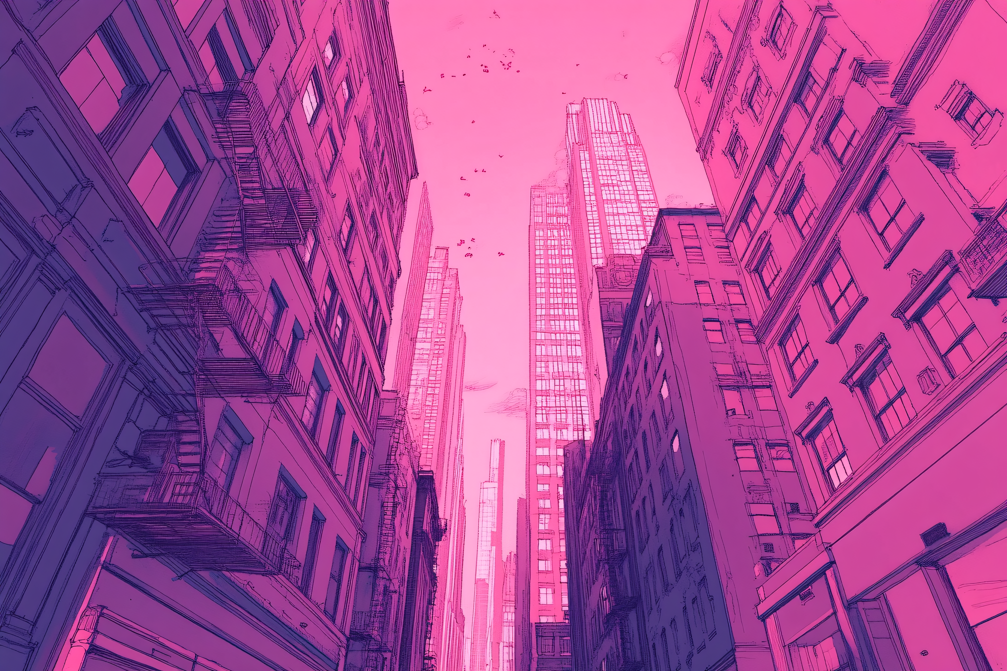 Vibrant Cityscape Illustration