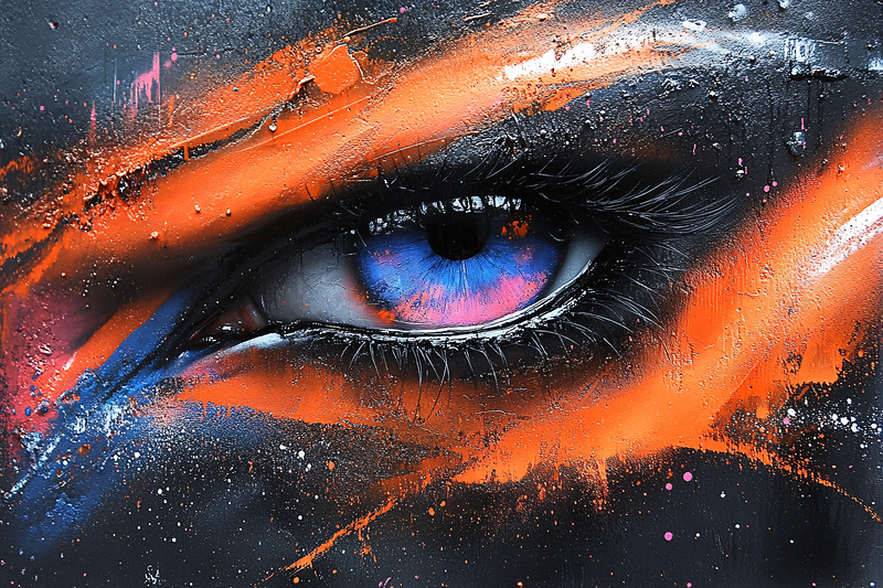 Vibrant Eye Close Up