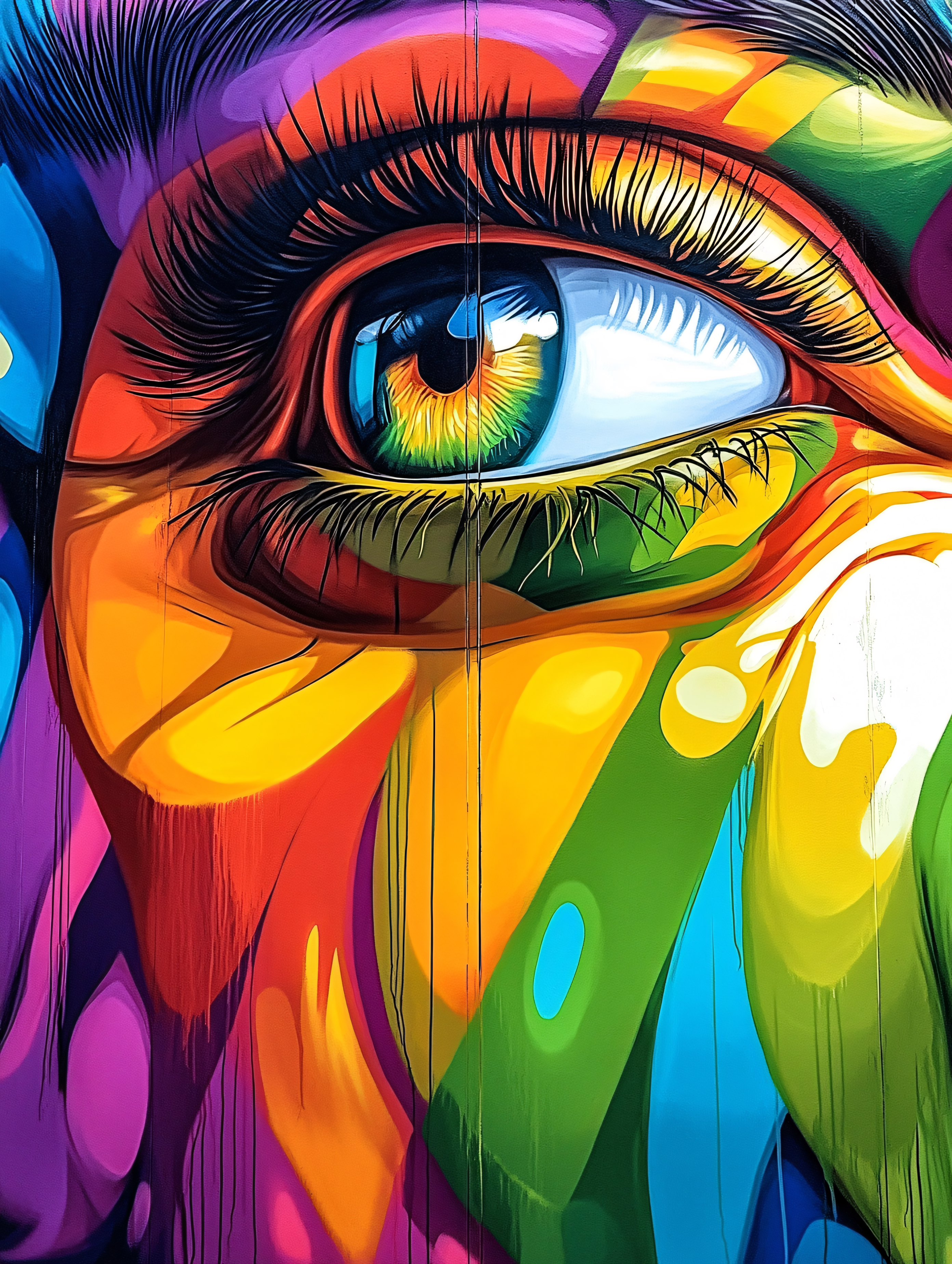 Vibrant Eye Close Up