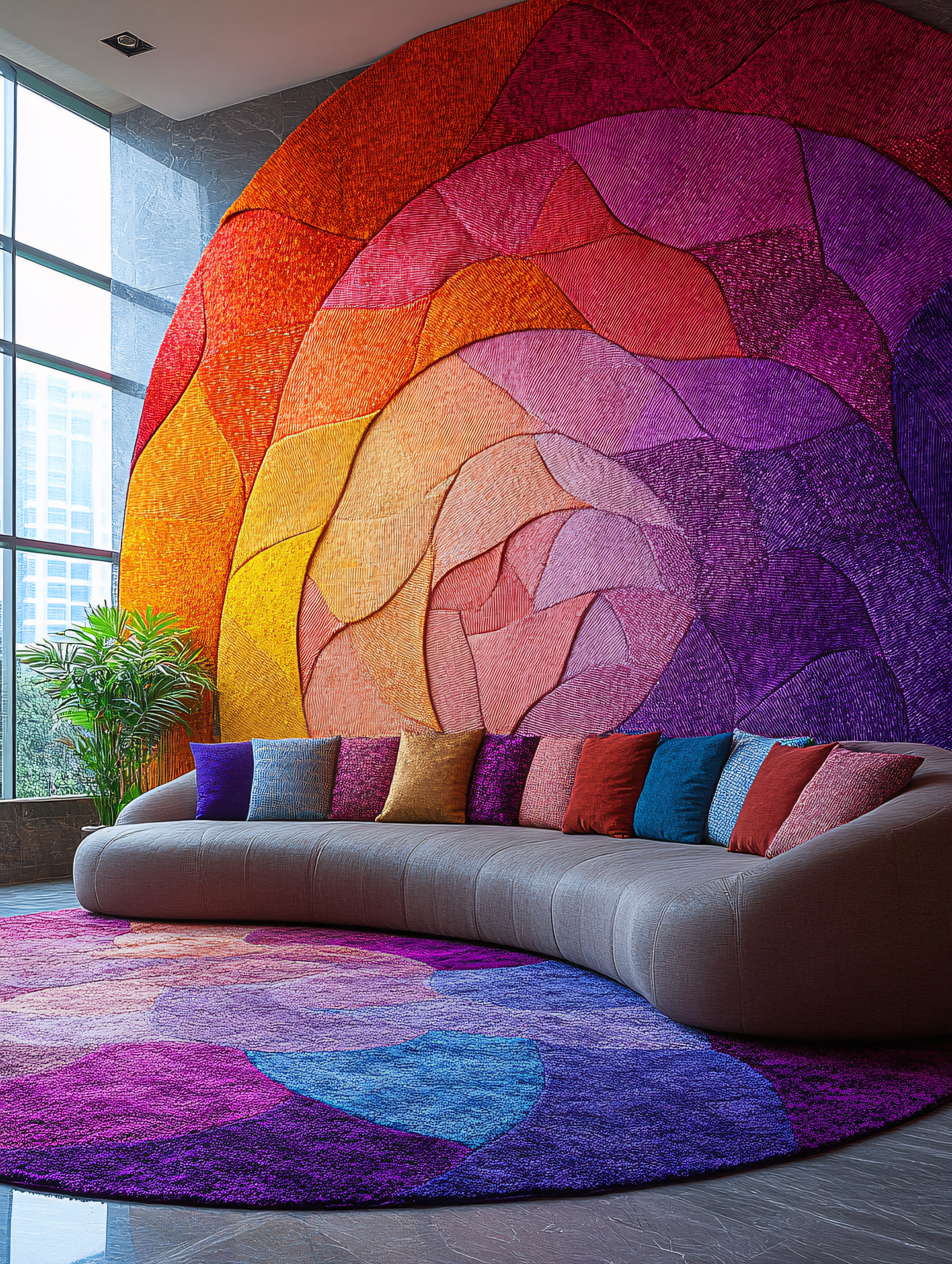 Vibrant Gradient Interior Design