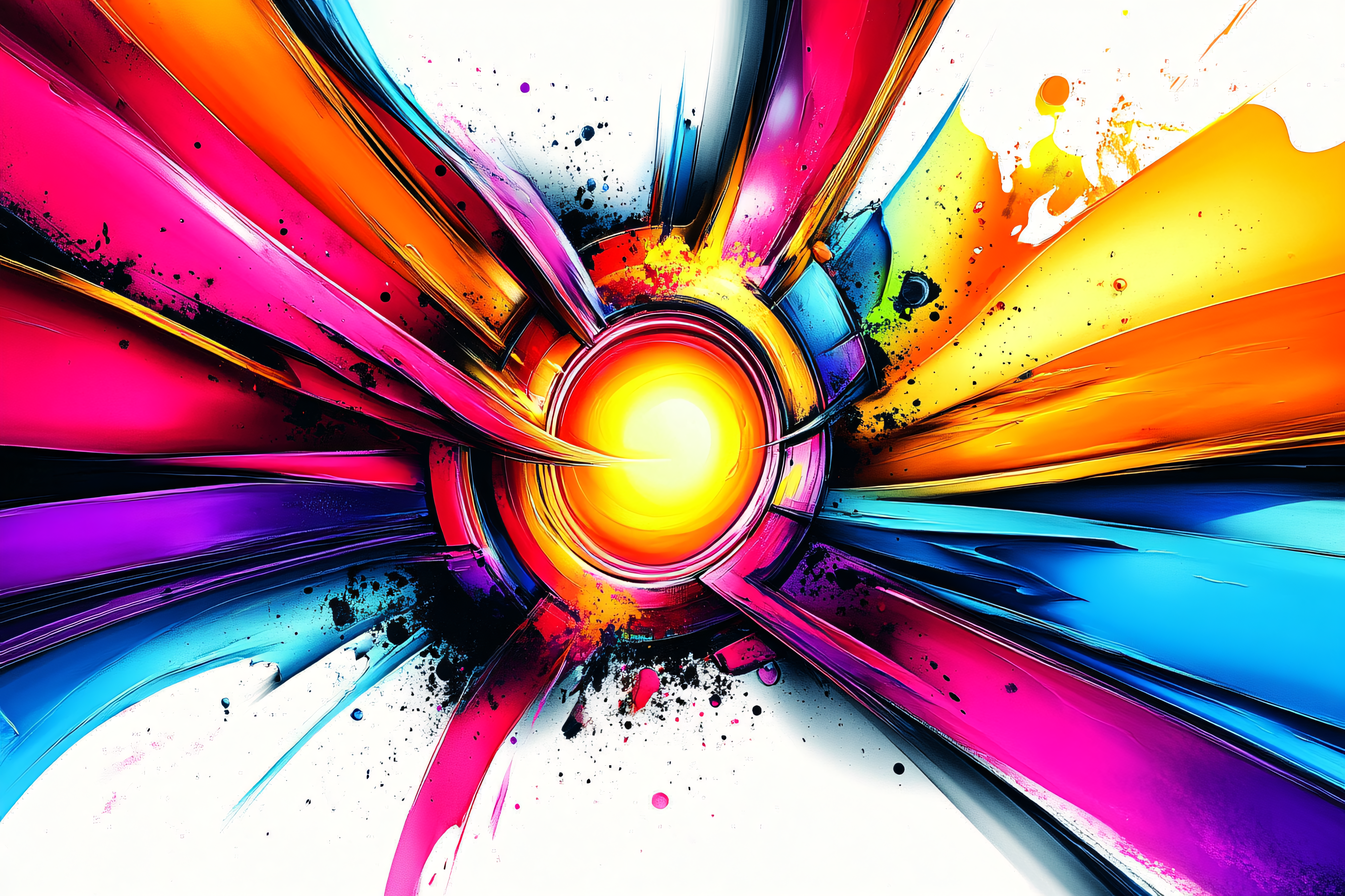 Vibrant Radial Color Burst